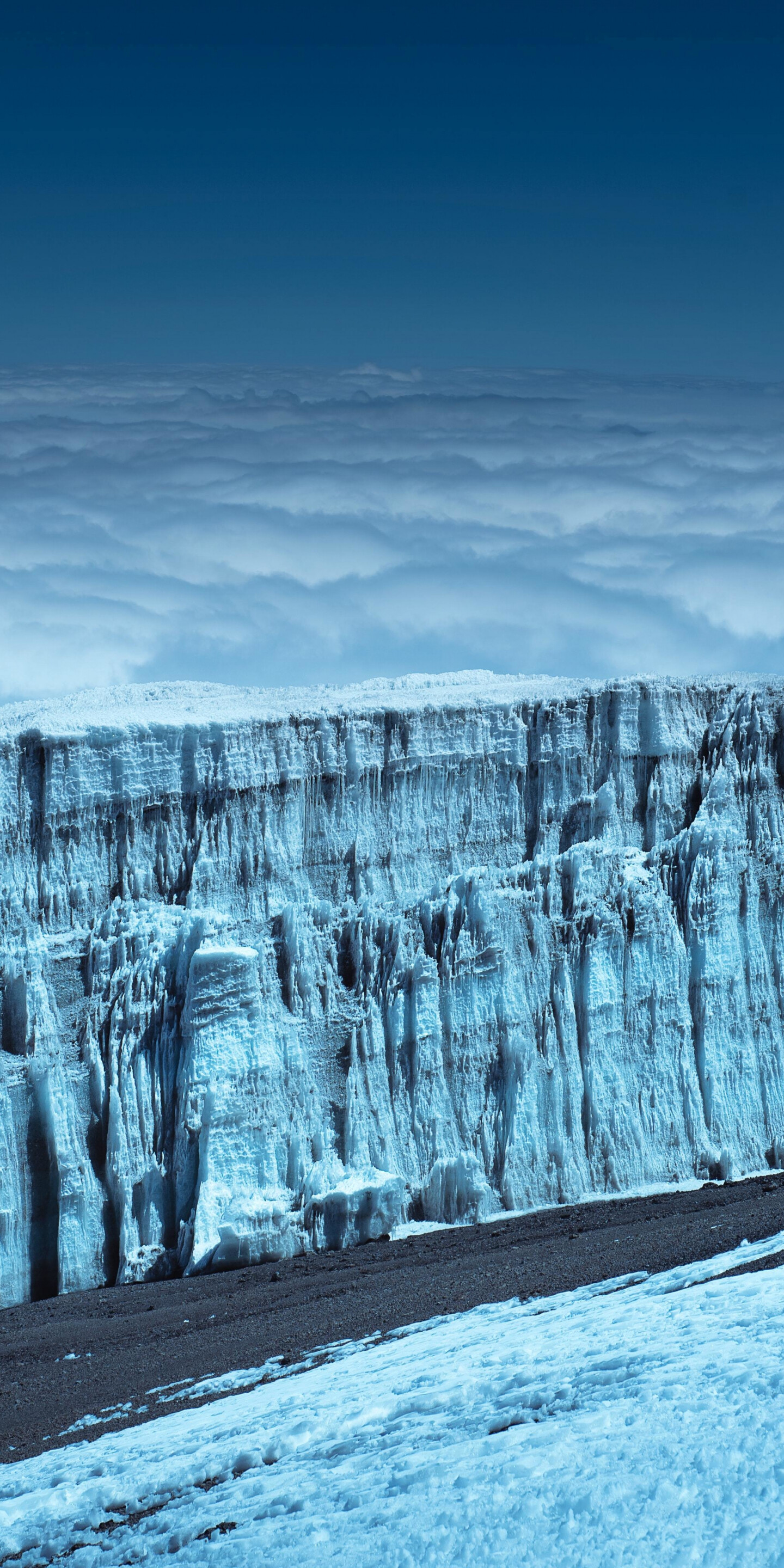 Glacier, Frozen landscape, Snowy beauty, LG wallpaper, 1440x2880 HD Phone