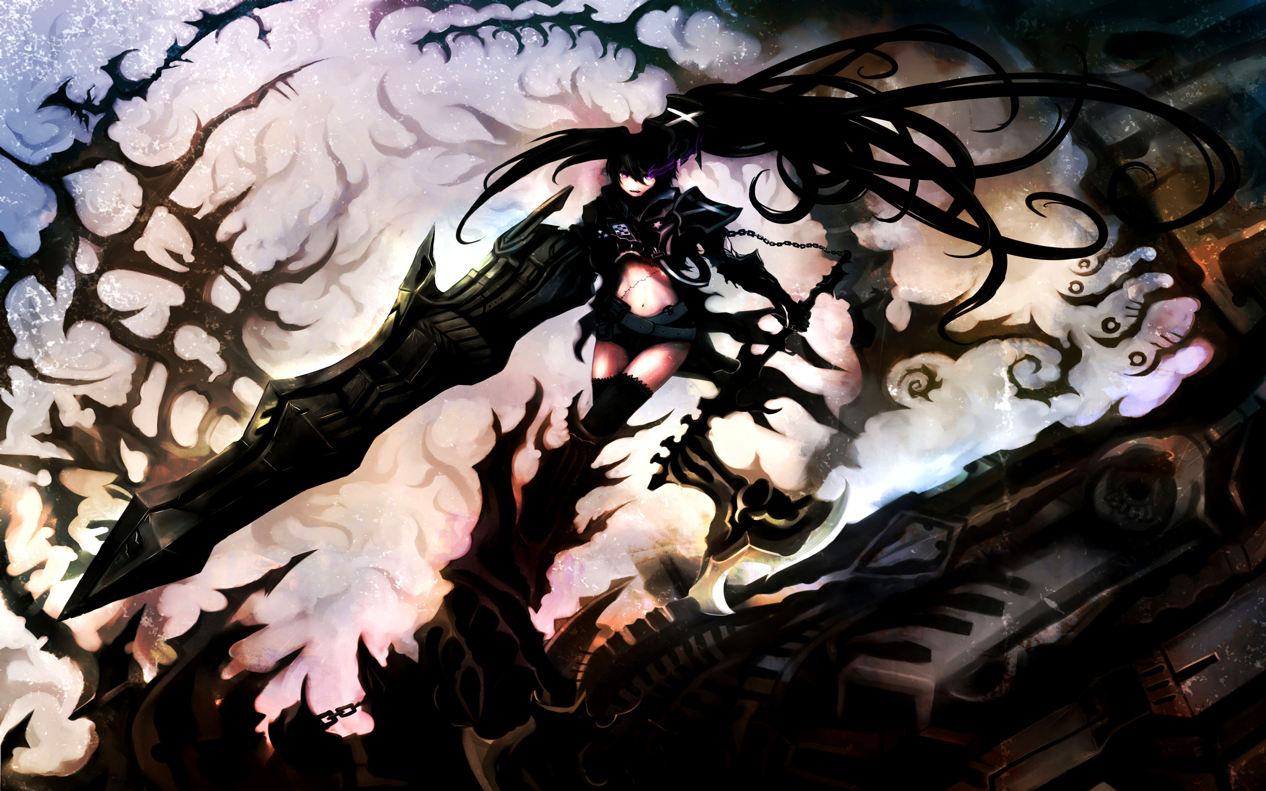 Black Rock Shooter, Anime protagonist, Mysterious world, Dark past, 2560x1600 HD Desktop