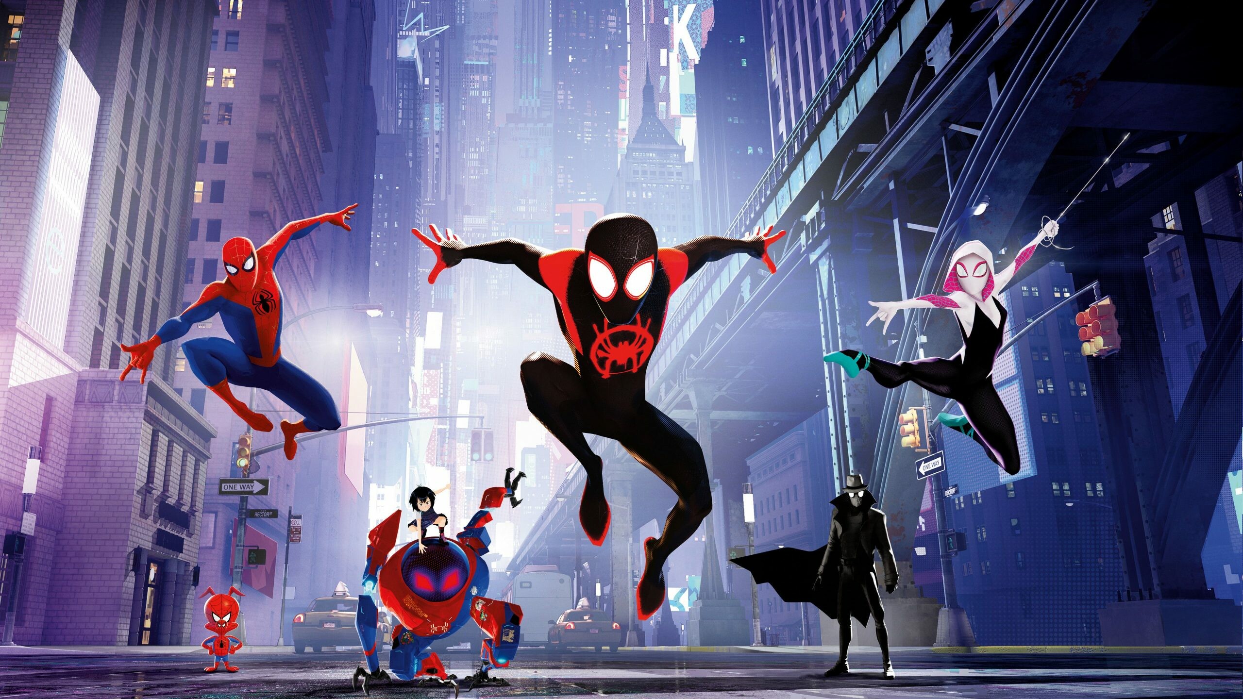 Spider-Man: Into the Spider-Verse wallpaper, Stunning animation, Exciting superhero adventure, Captivating visuals, 2560x1440 HD Desktop