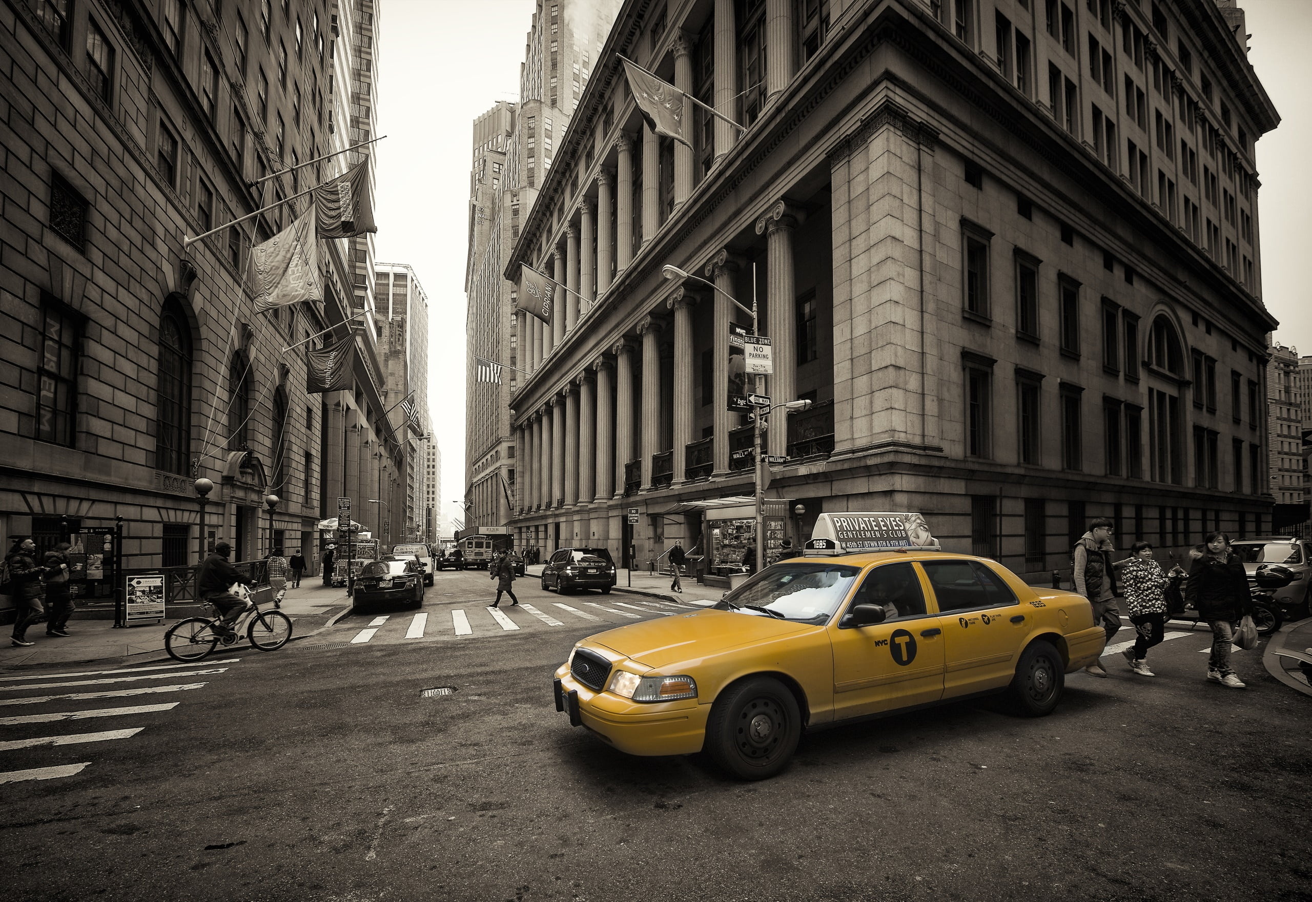 Cityscape photography, Aerial view, Taxi in traffic, Daytime scenery, 2560x1760 HD Desktop