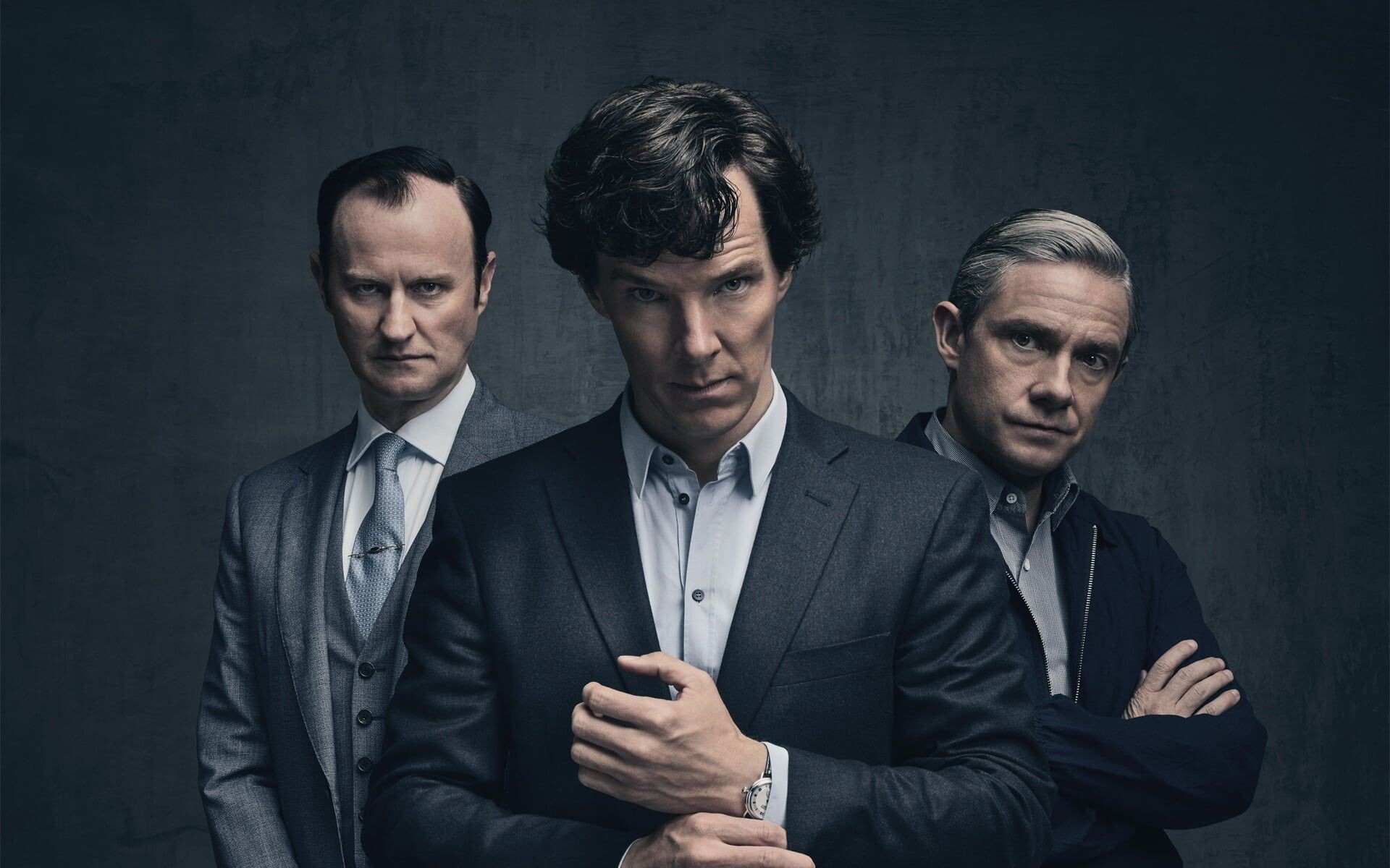 Background trio, Martin Man, Benedict Cumberbatch, Sherlock, 1920x1200 HD Desktop