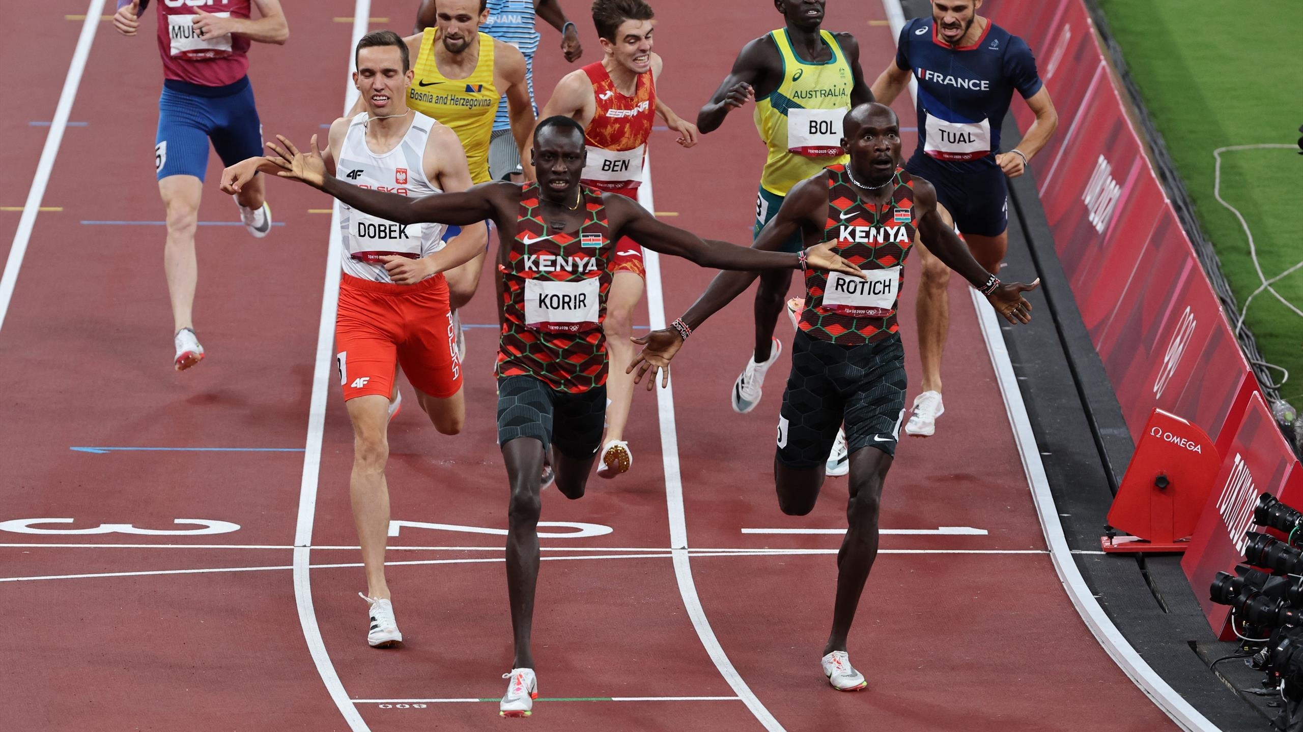 Ferguson Cheruiyot Rotich, Olympia 2021, Emmanuel Korir, Gewinnt 800m, 2560x1440 HD Desktop