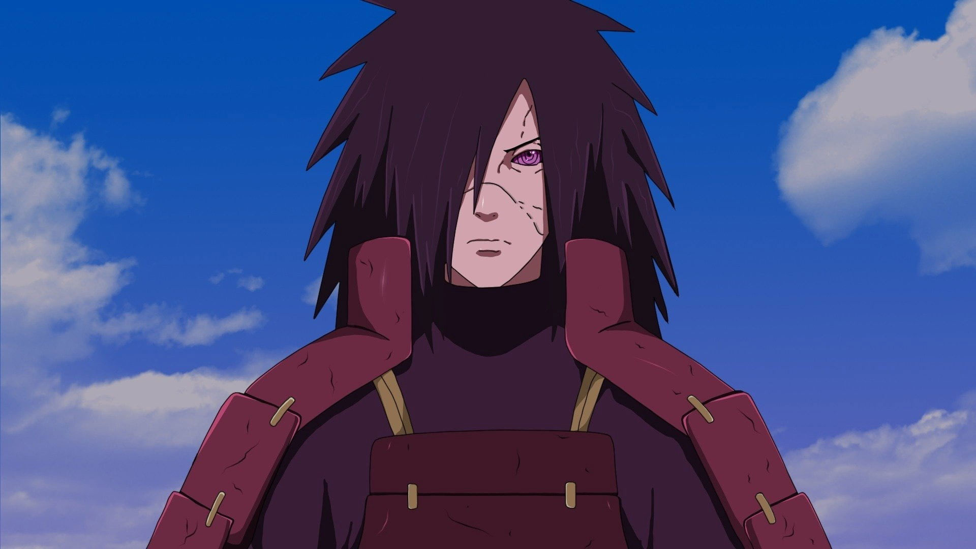 Madara Uchiha, Rinnegan, red shinobi armor, Full HD Desktop wallpaper