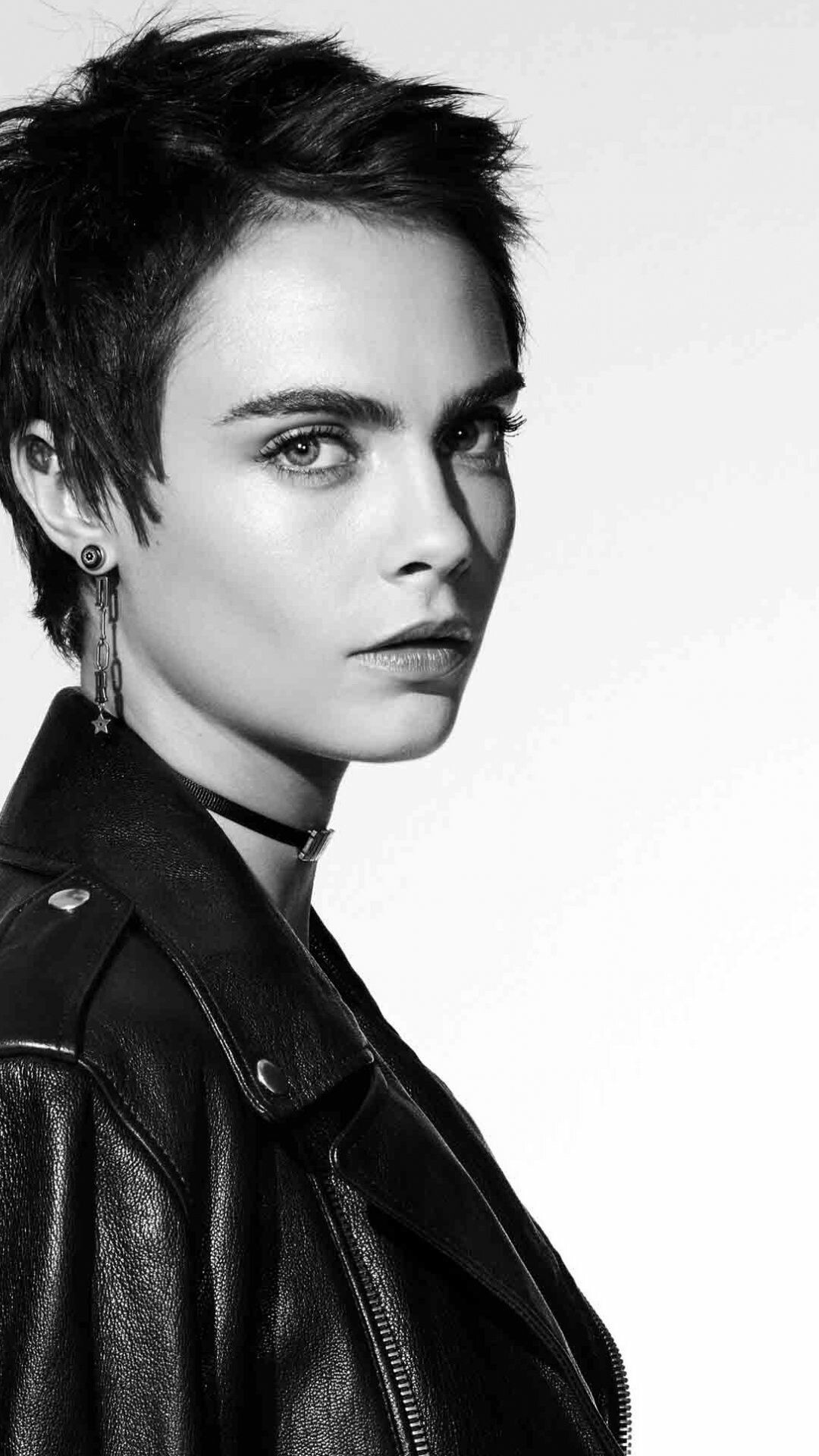 Cara Delevingne, Numero magazine bw, Cara delvingne, Wallpaper, 1080x1920 Full HD Phone