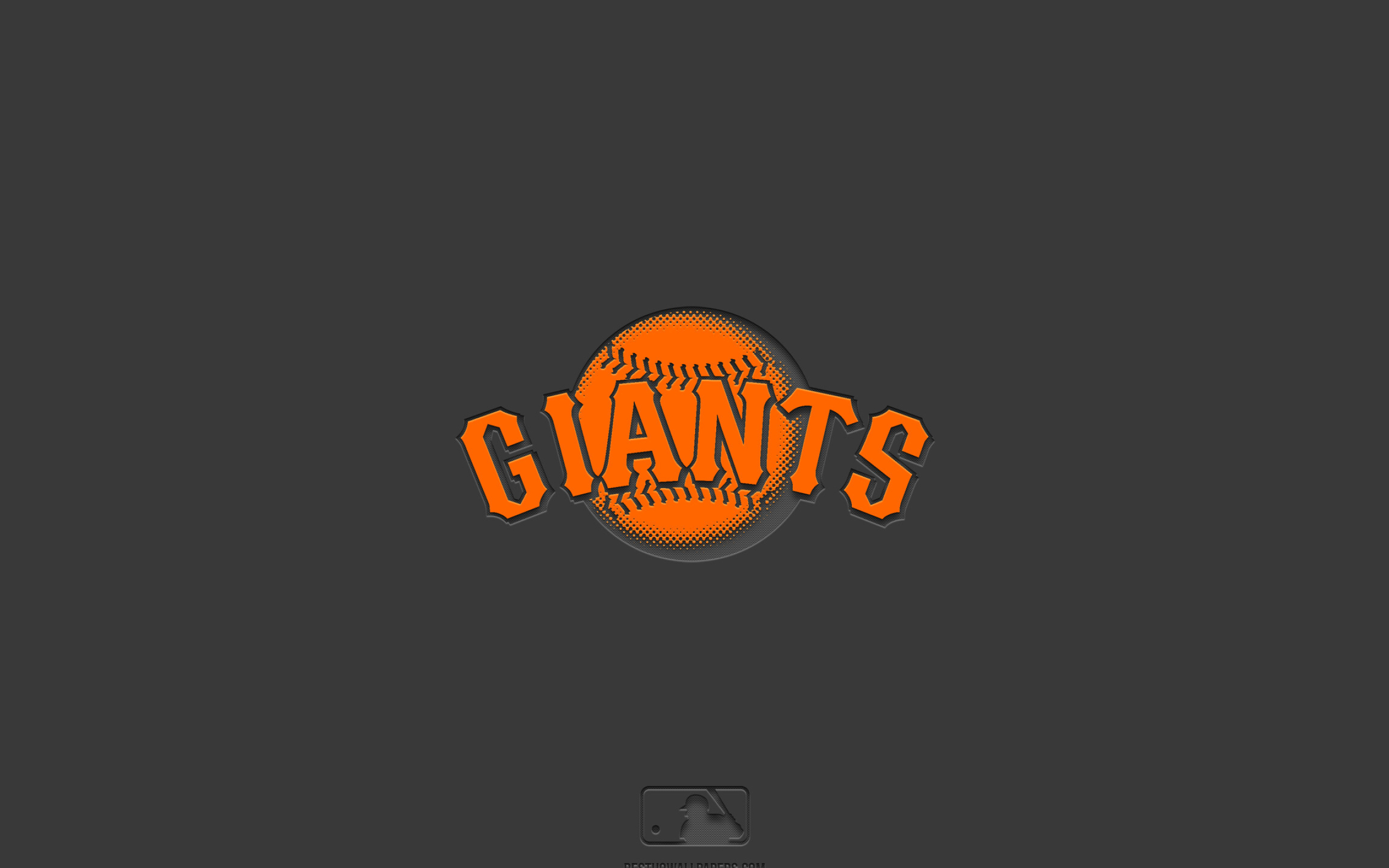 San Francisco Giants, Gray background, Emblem, 2560x1600 HD Desktop