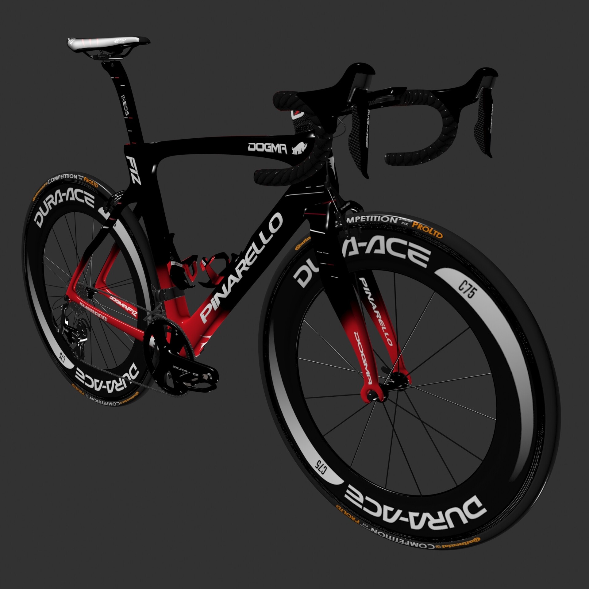 DDD3D, Pinarello Dogma F12, Roadbike, Futuristic design, 1920x1920 HD Phone