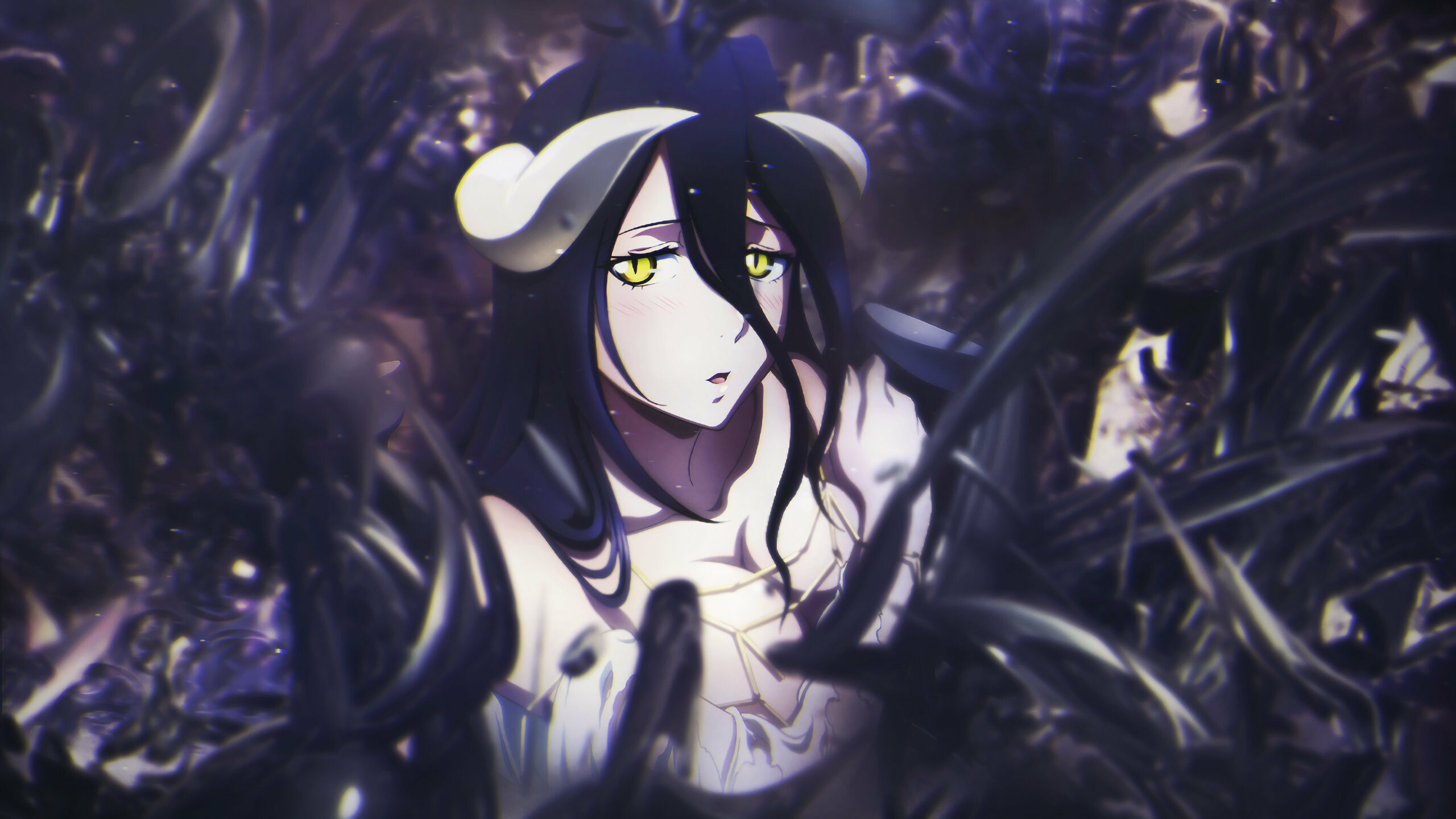 Overlord, Albedo wallpapers, Dynamic backgrounds, Anime fantasy, 2560x1440 HD Desktop