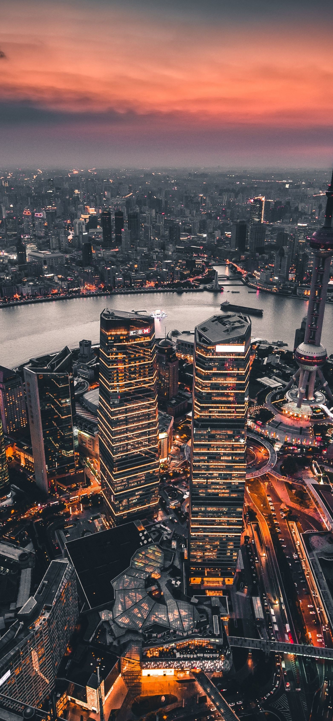 Shanghai cityscape wallpapers, Most popular, Cityscape, Travels, 1130x2440 HD Phone