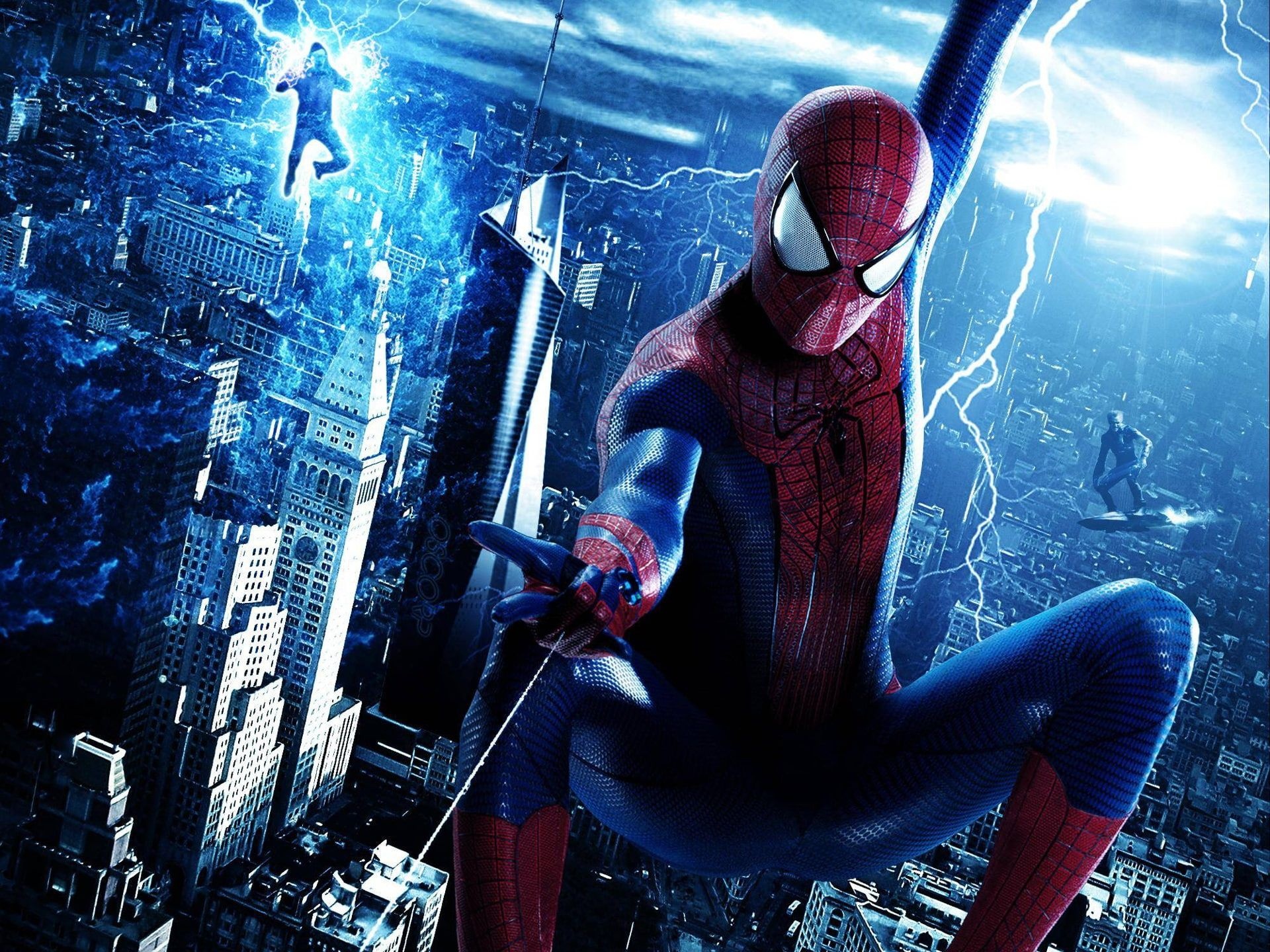 The Amazing Spider-Man, Electro, Green Goblin, Oscorp Tower, HD Desktop wallpaper