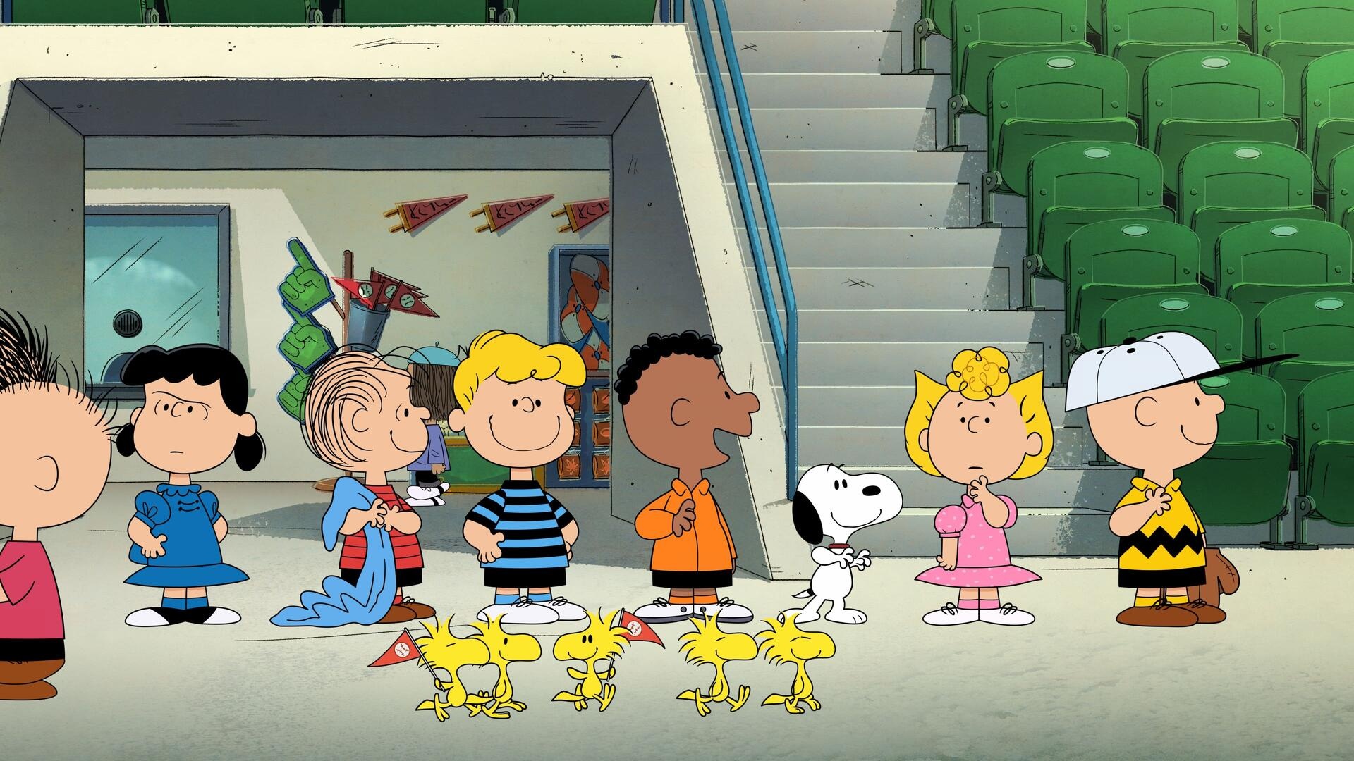 Charlie Brown, Snoopy, Linus van Pelt, Lucy van Pelt, Woodstock, Full HD Desktop wallpaper