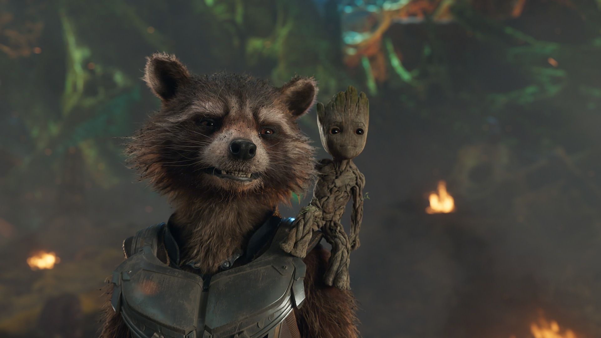 Rocket and Baby Groot, Wallpapers 4K, HD backgrounds, 1920x1080 Full HD Desktop