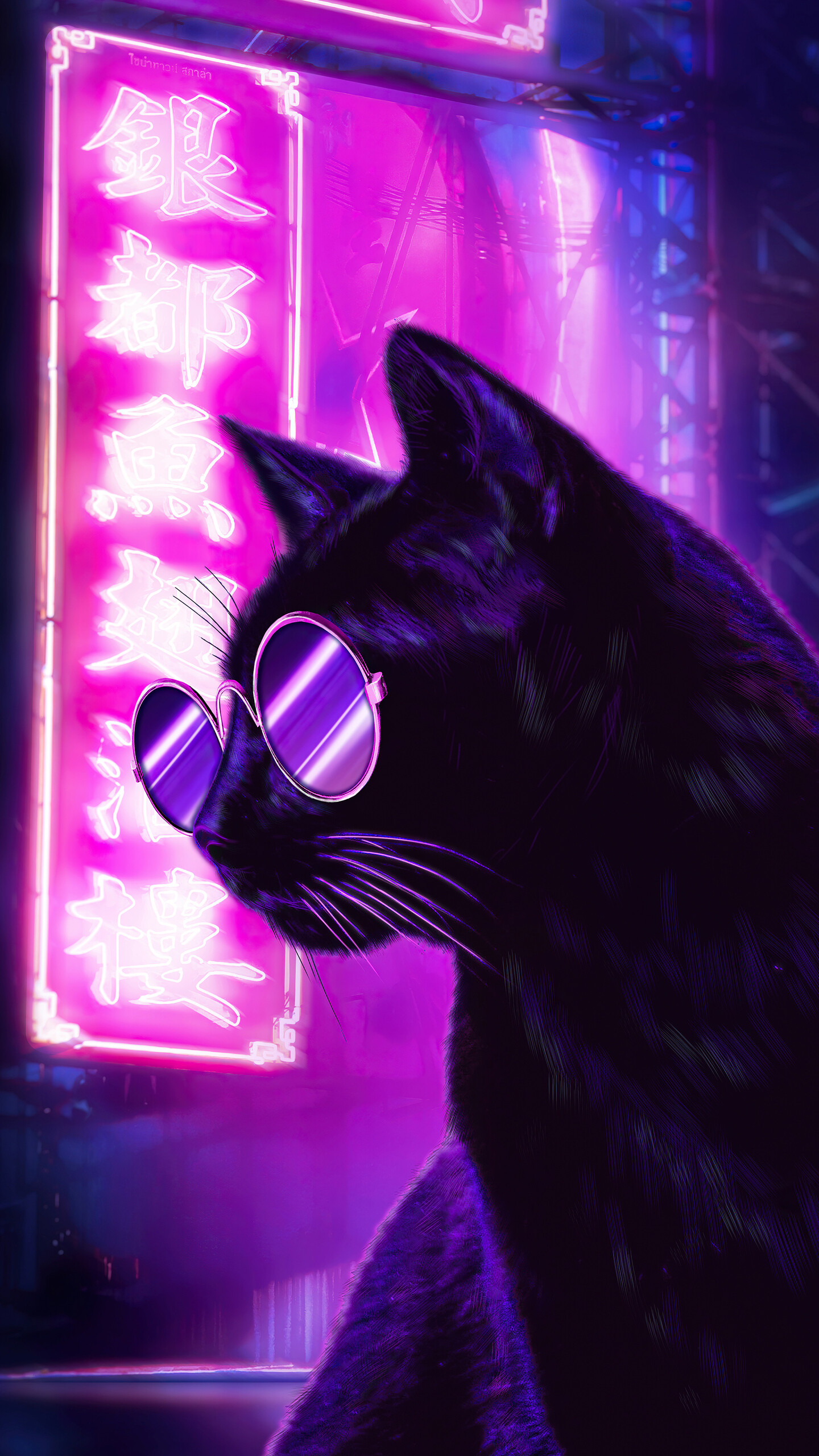 Artwork, Cats Wallpaper, 1440x2560 HD Phone
