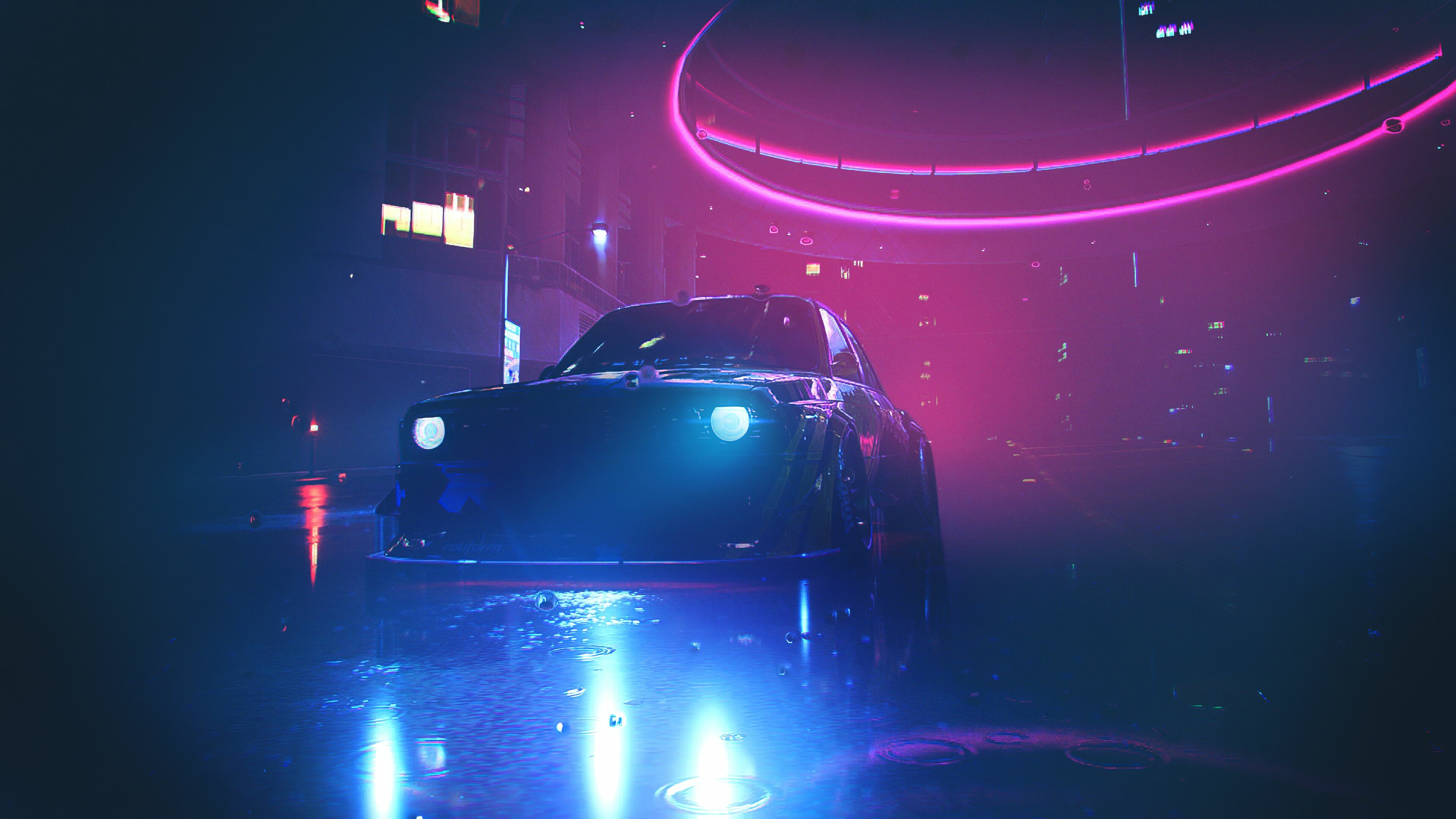 NFS Heat, BMW M3, Neon lights, 4K wallpapers, 3840x2160 4K Desktop