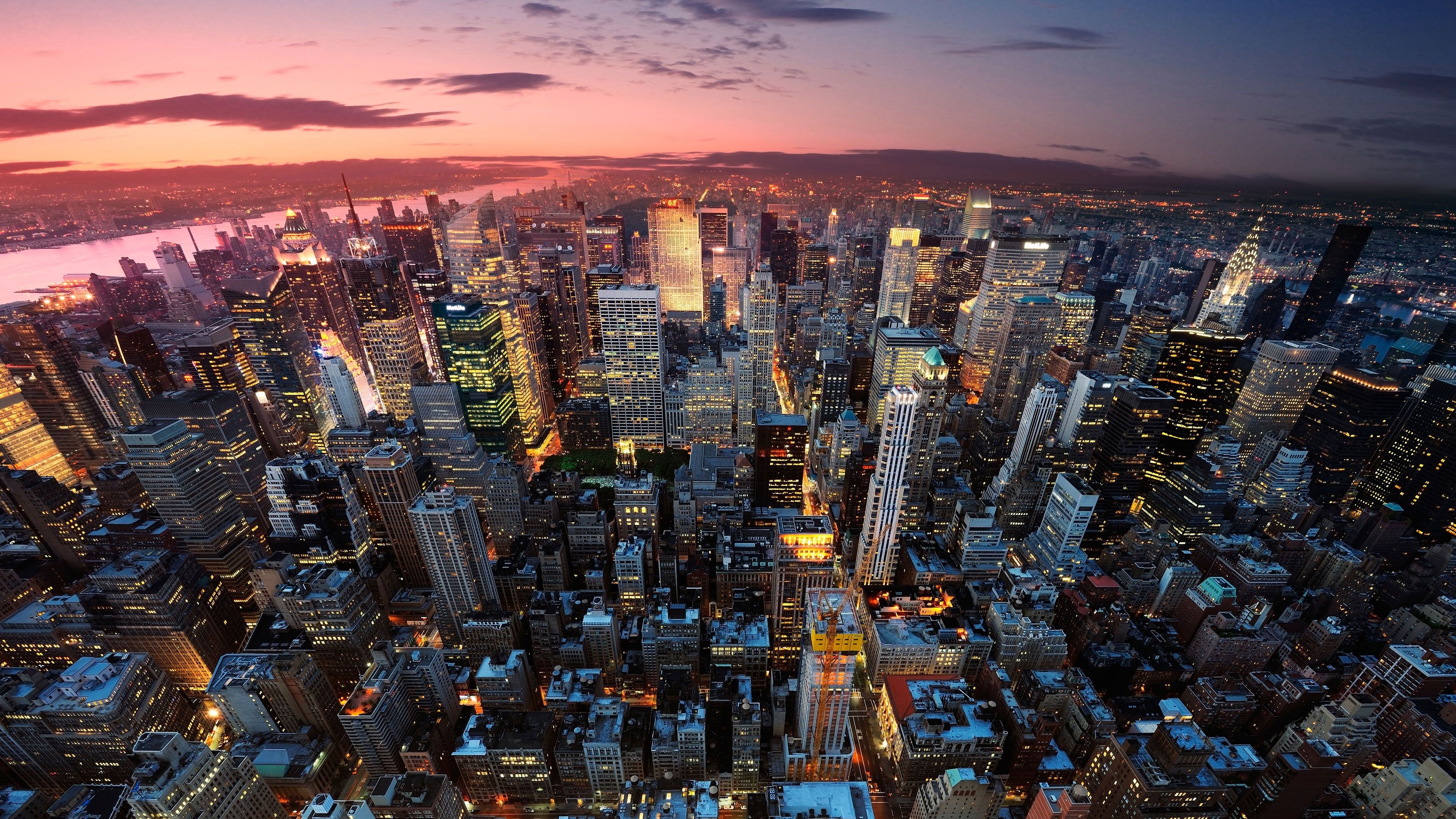 Manhattan skyline, Urban jungle, Iconic landmarks, City that never sleeps, 3840x2160 4K Desktop