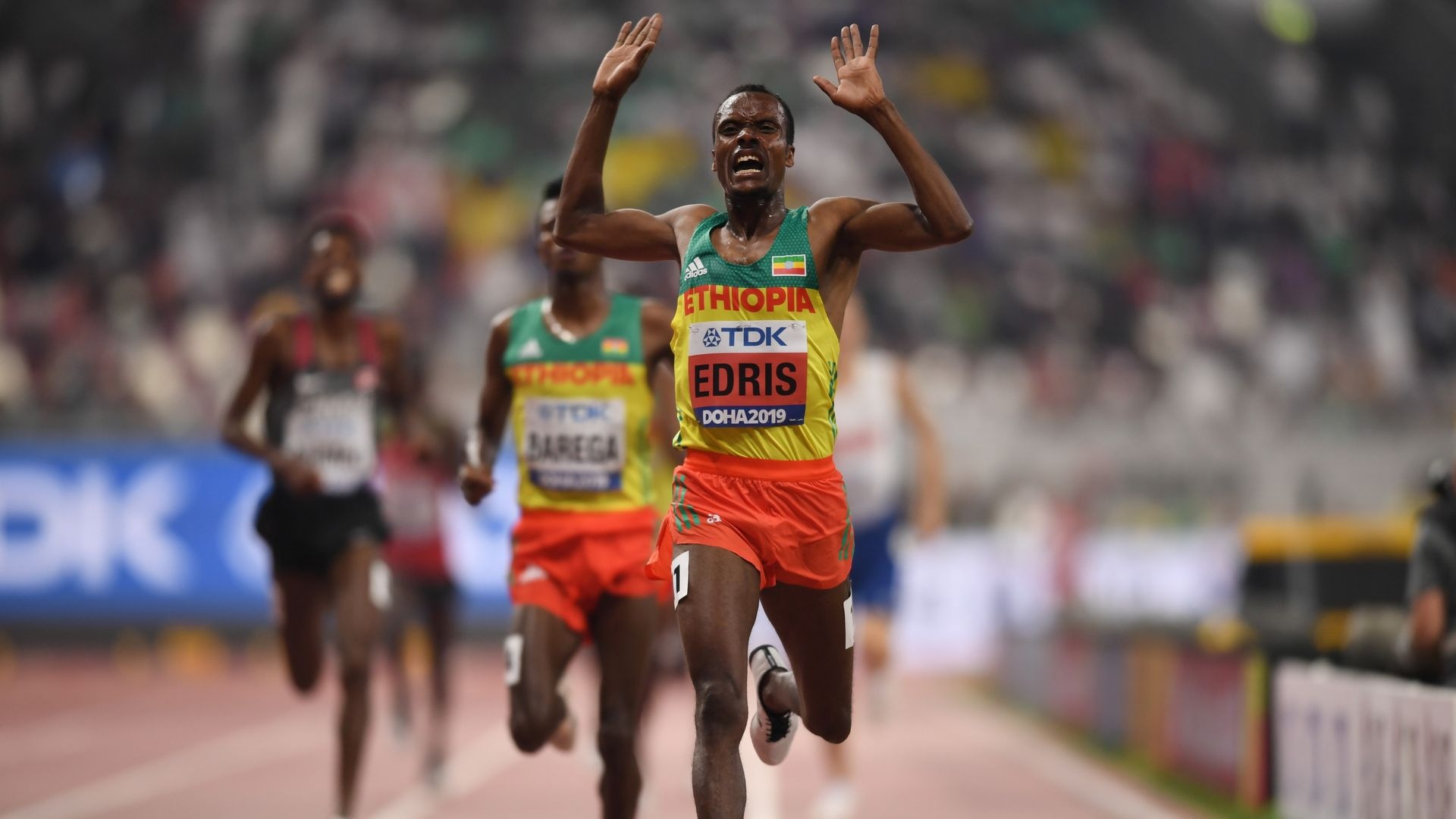 Muktar Edris, Sprint rage, Isaac Kimeli, 14th place, 1920x1080 Full HD Desktop