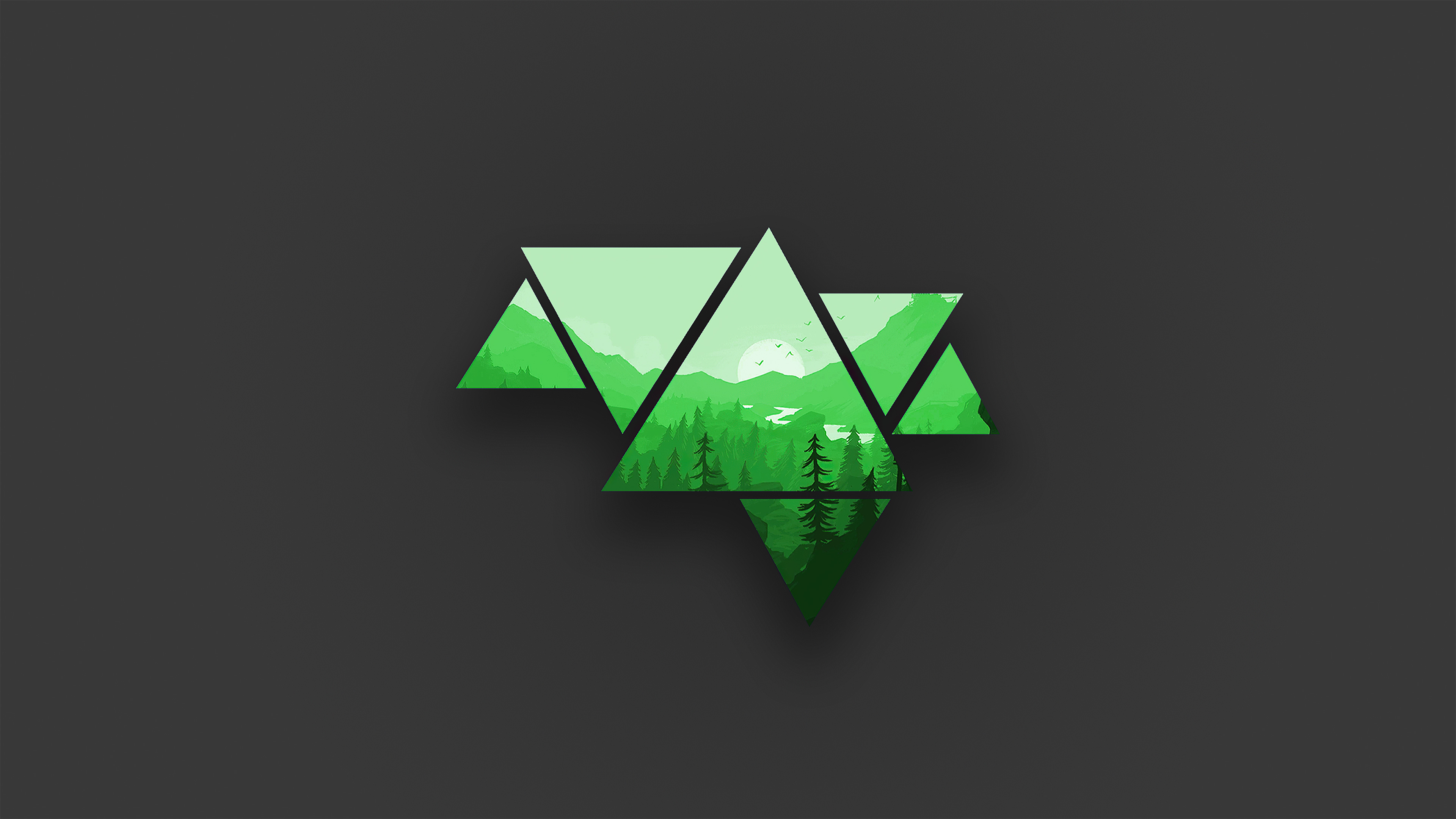Triangle, Minimalist Wallpaper, 3840x2160 4K Desktop