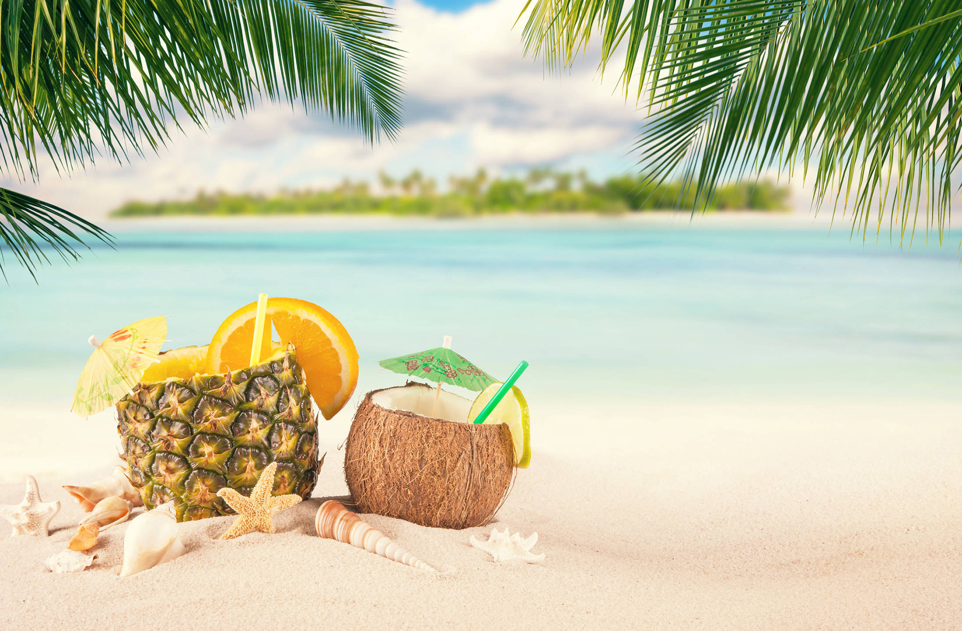 Coconut, Cocktail wallpapers, Refreshing beverages, Tropical vibes, 1920x1260 HD Desktop