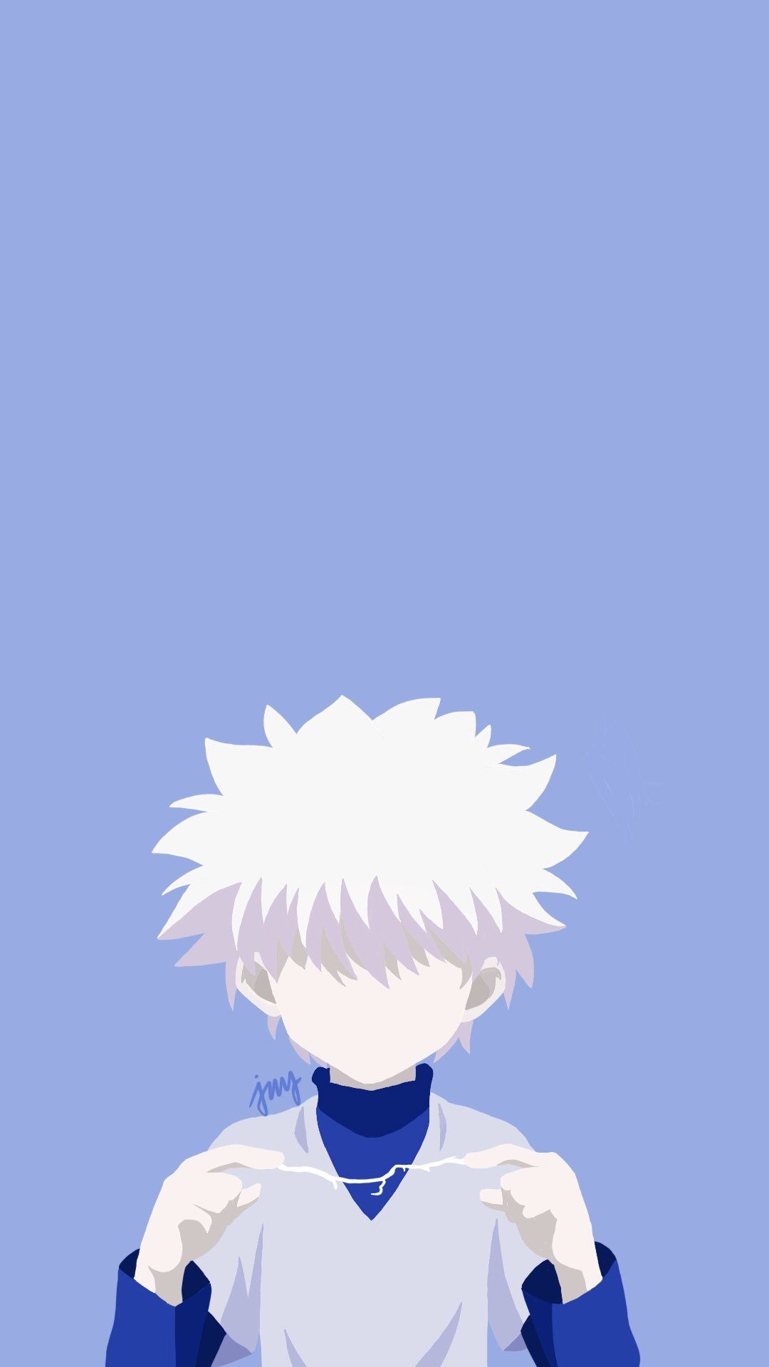 Killua, Anime character, Aesthetic, Canvas, 1080x1920 Full HD Phone