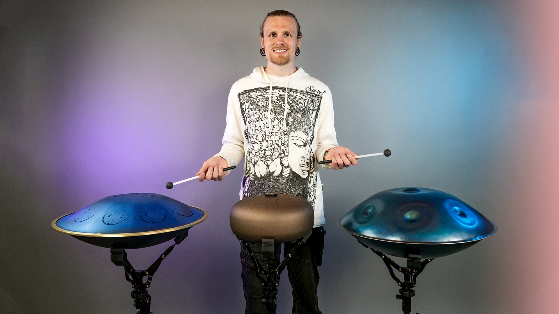 Meinl Sonic Energy steel tongue drum, Rav Vast, Aura handpan, Aural exploration, 1920x1080 Full HD Desktop