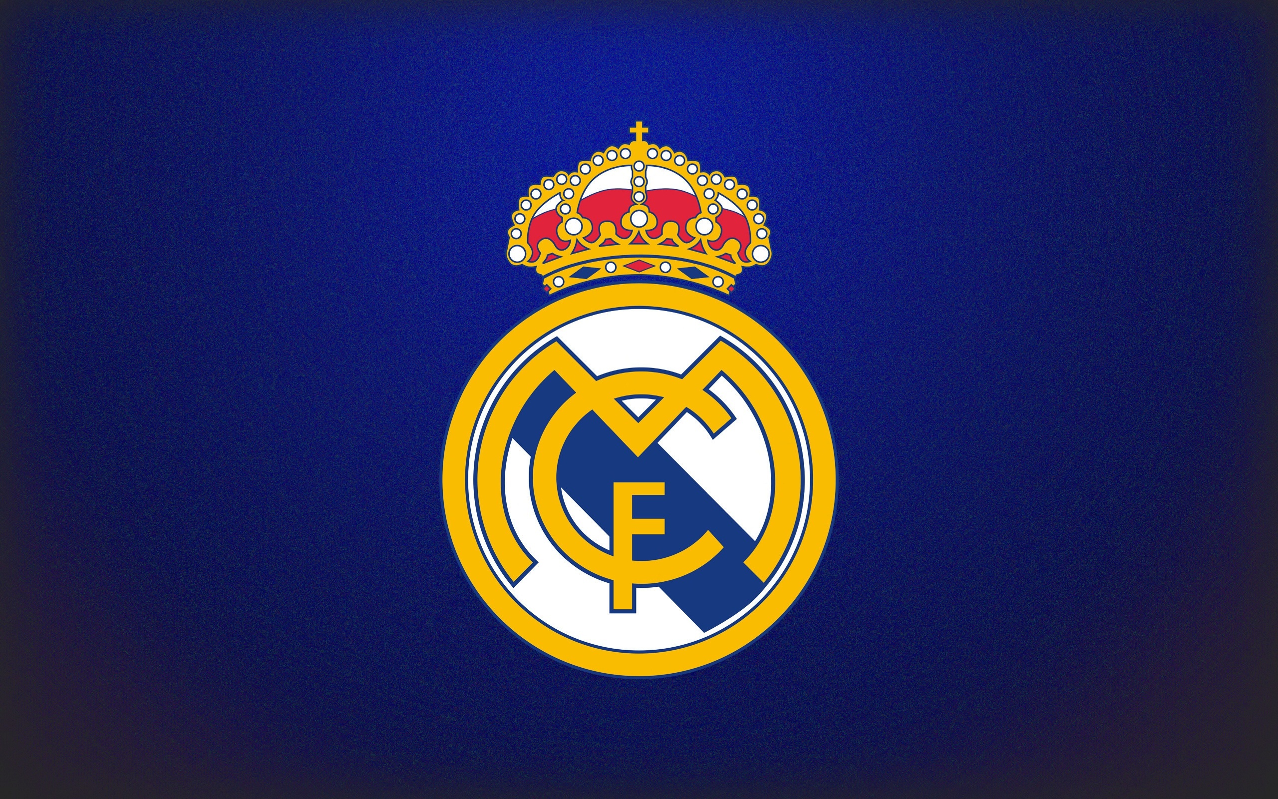 Real Madrid CF crest, Spanish royal crown, interlocking MCF monogram, HD Desktop wallpaper
