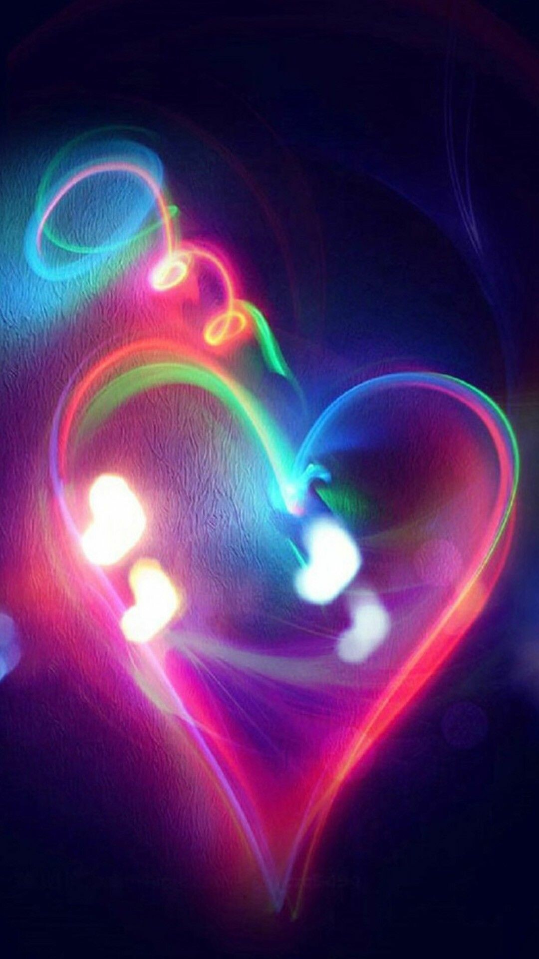 Heart, Neon hearts wallpapers, Love, Romance, 1080x1920 Full HD Phone
