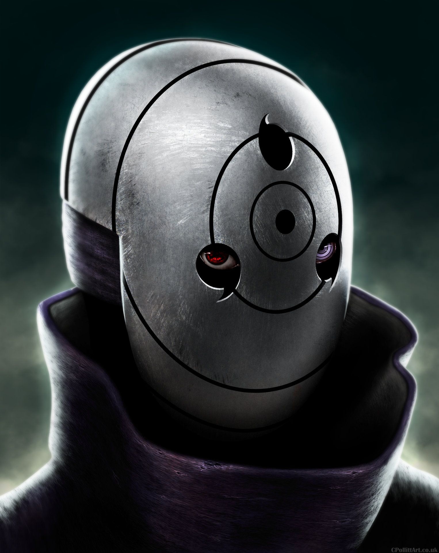 Obito Uchiha, White Mask, Naruto Series, Chris Pollitt Art, Uchiha Legacy, HD Phone wallpaper