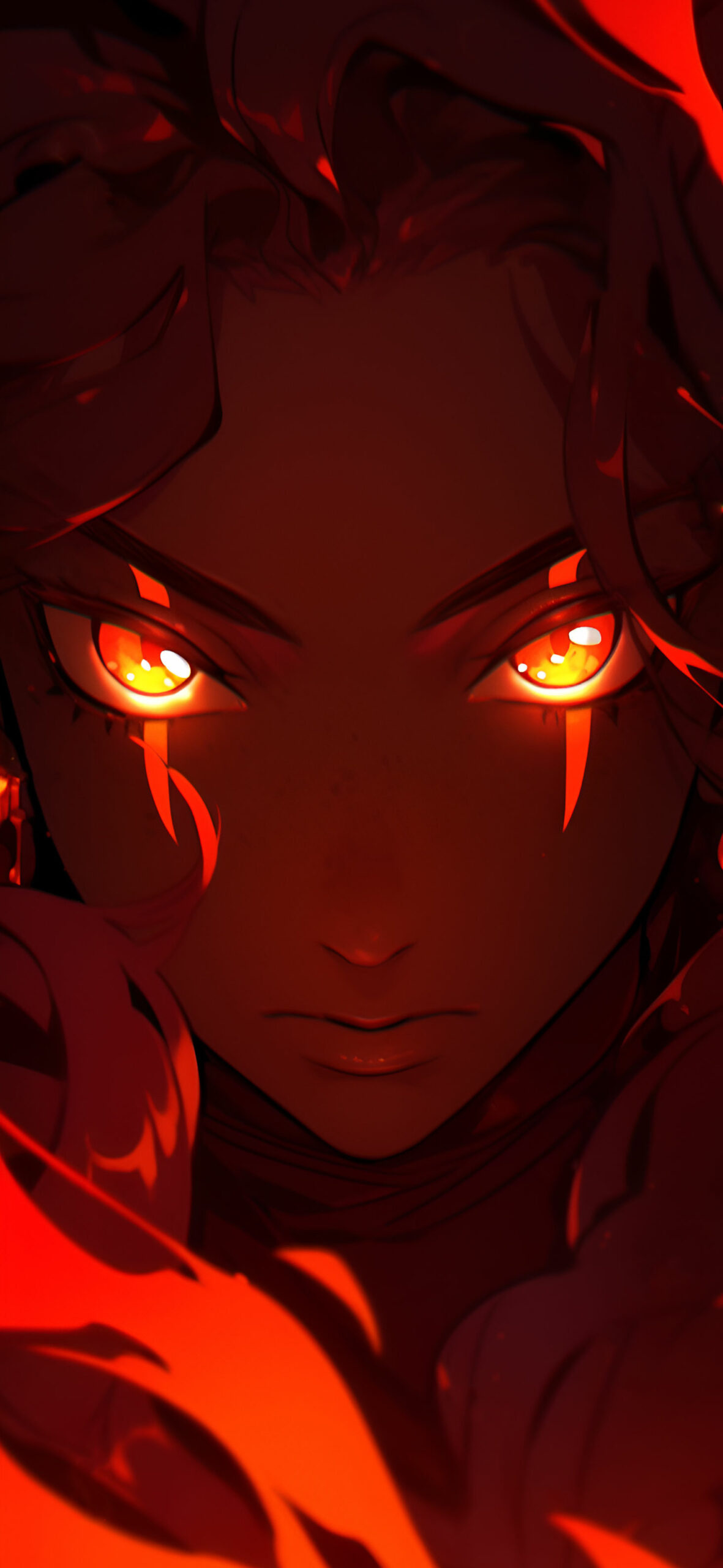 Fiery girl, Cool Backgrounds Wallpaper, 1190x2560 HD Phone