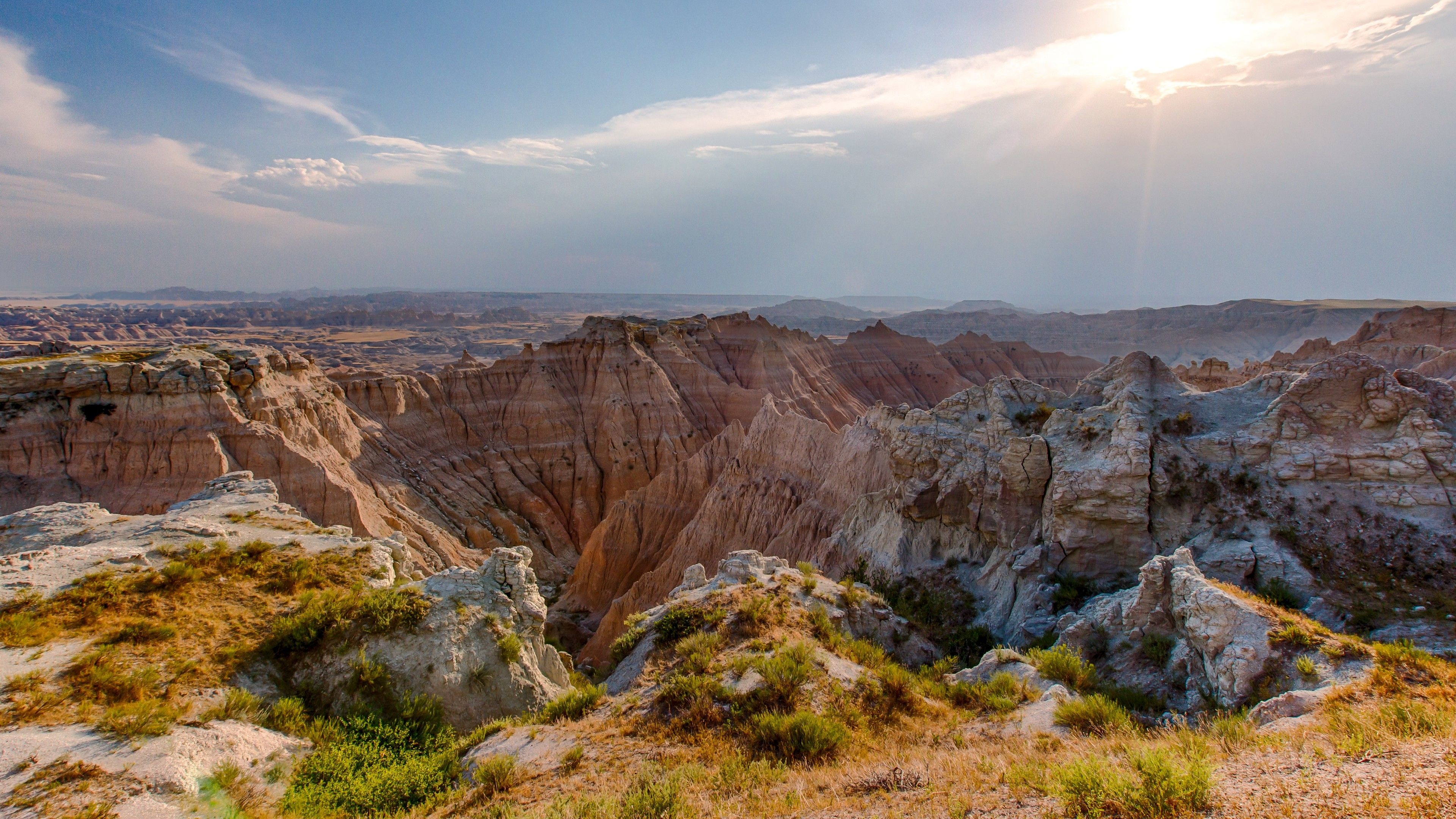 Towering landscapes, Nature's masterpiece, South Dakota adventure, Majestic rock formations, 3840x2160 4K Desktop