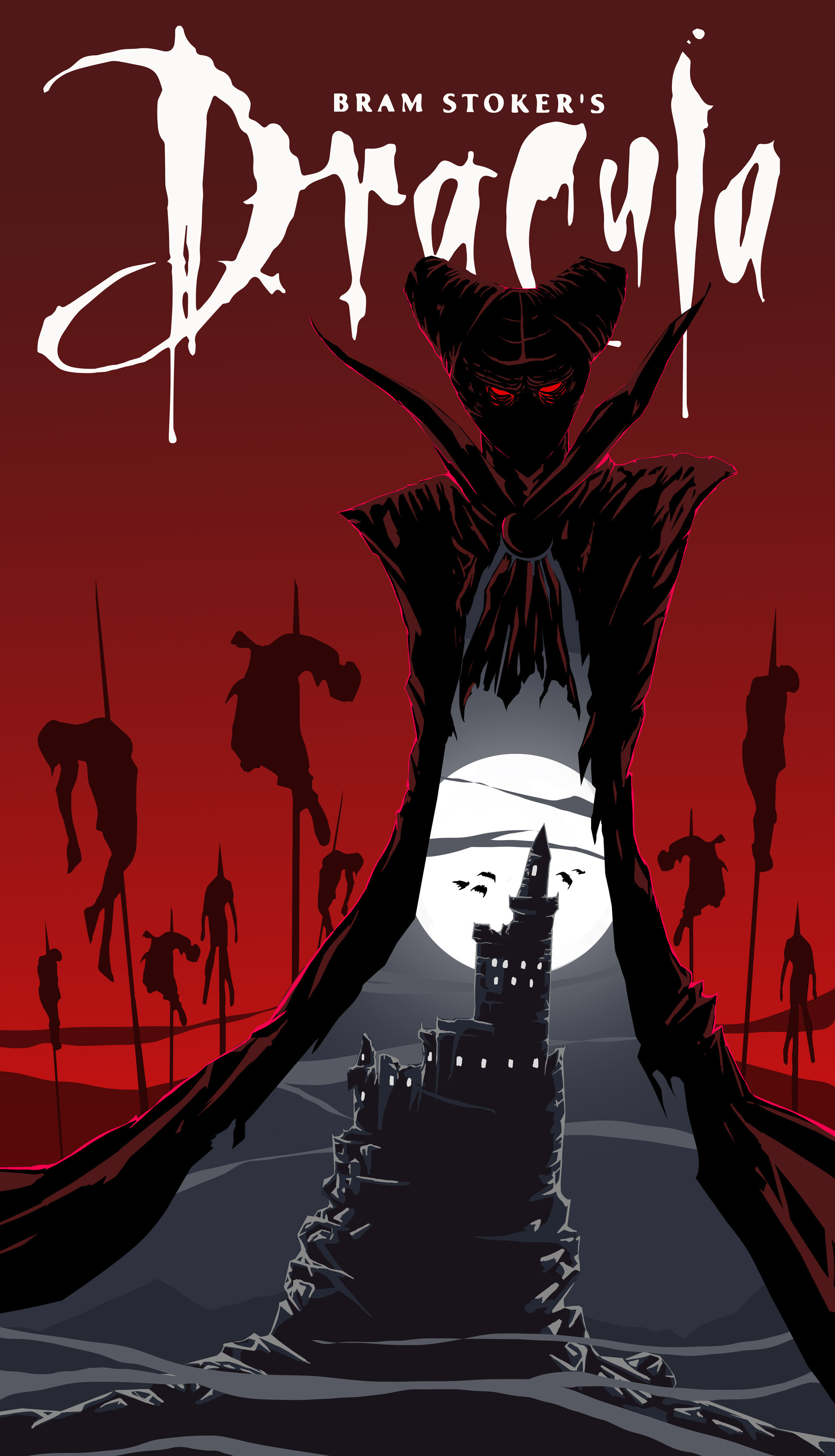 Bram Stoker's Dracula, Artistic poster design, Haunting imagery, Visual storytelling, 1920x3350 HD Phone