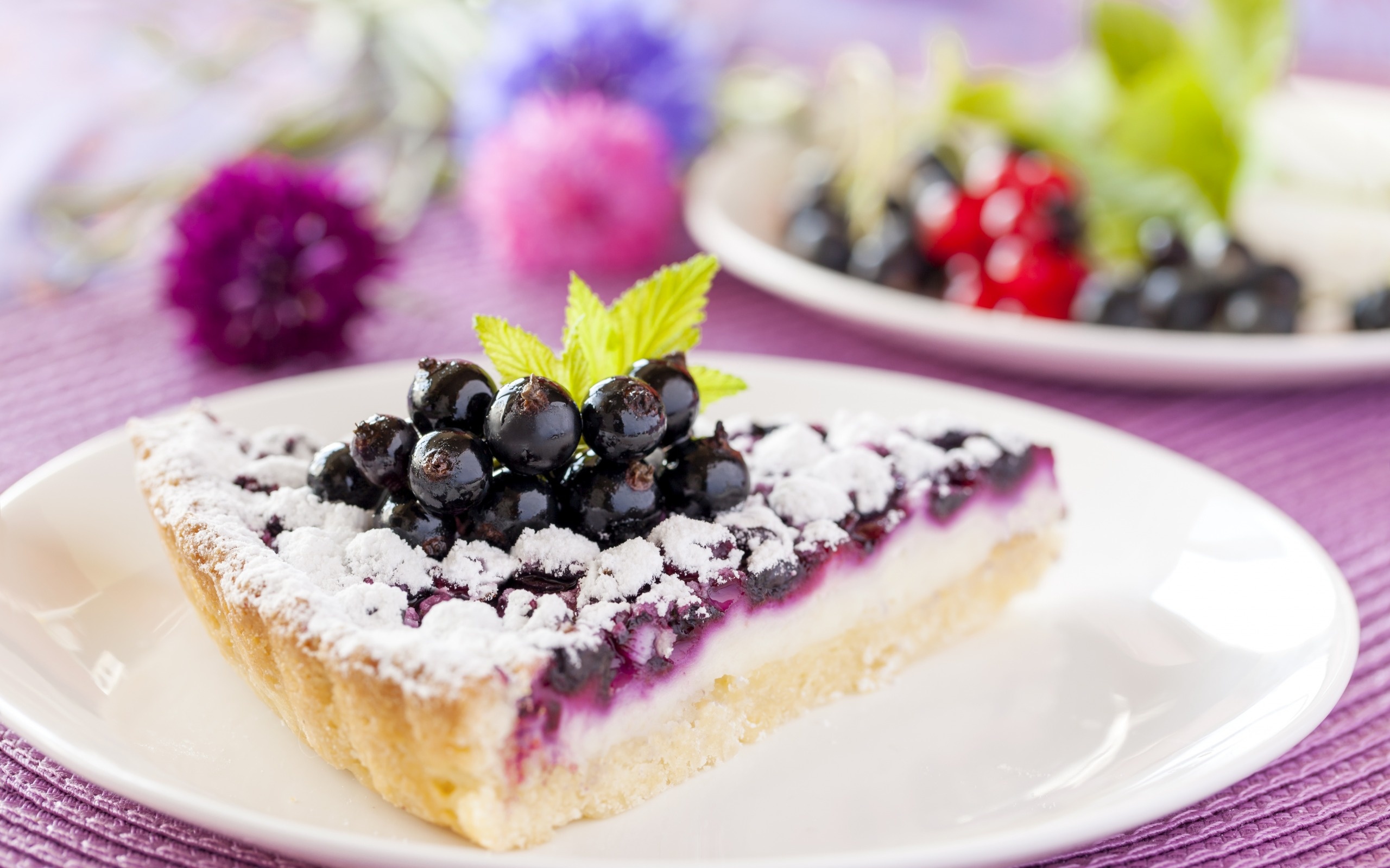 Berries and cheesecake pie, Dessert delight, Sumptuous cake visuals, High-quality resolution, 2560x1600 HD Desktop