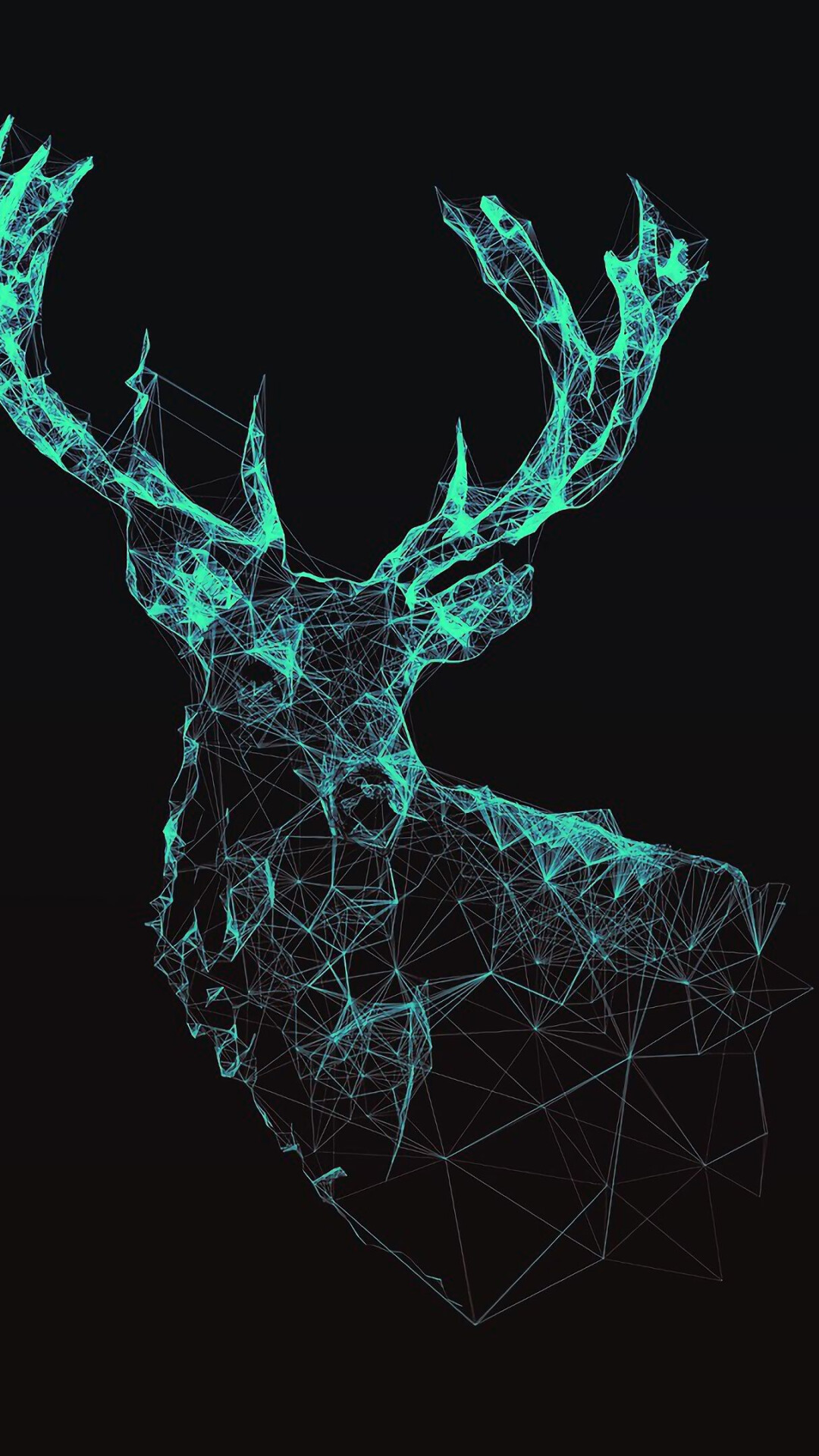 Geometric Animal, Intriguing polygonal art, 1080x1920 Full HD Phone