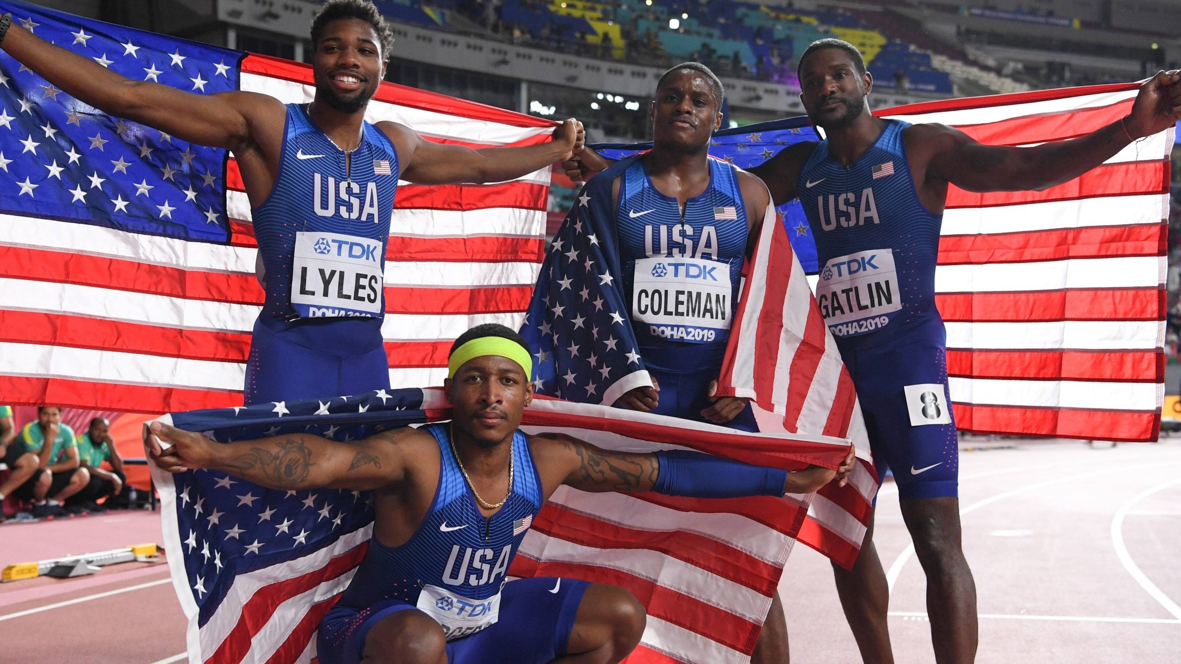 Justin Gatlin, Dutch sprinters' disqualification, World championships final, 3840x2160 4K Desktop