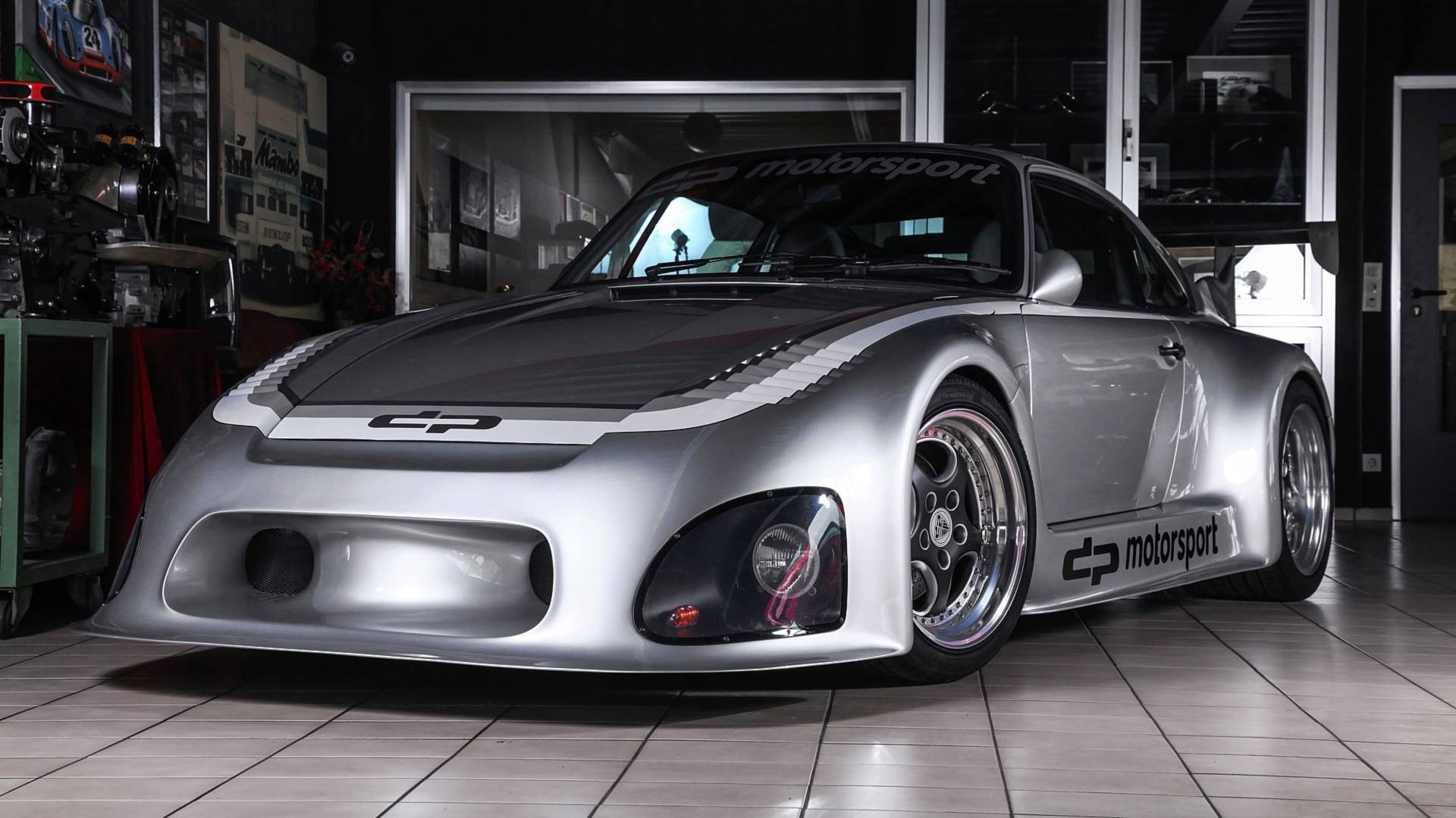 DP Motorsport Porsche 935, dp motorsport, silver widebody race car, Full HD Desktop wallpaper