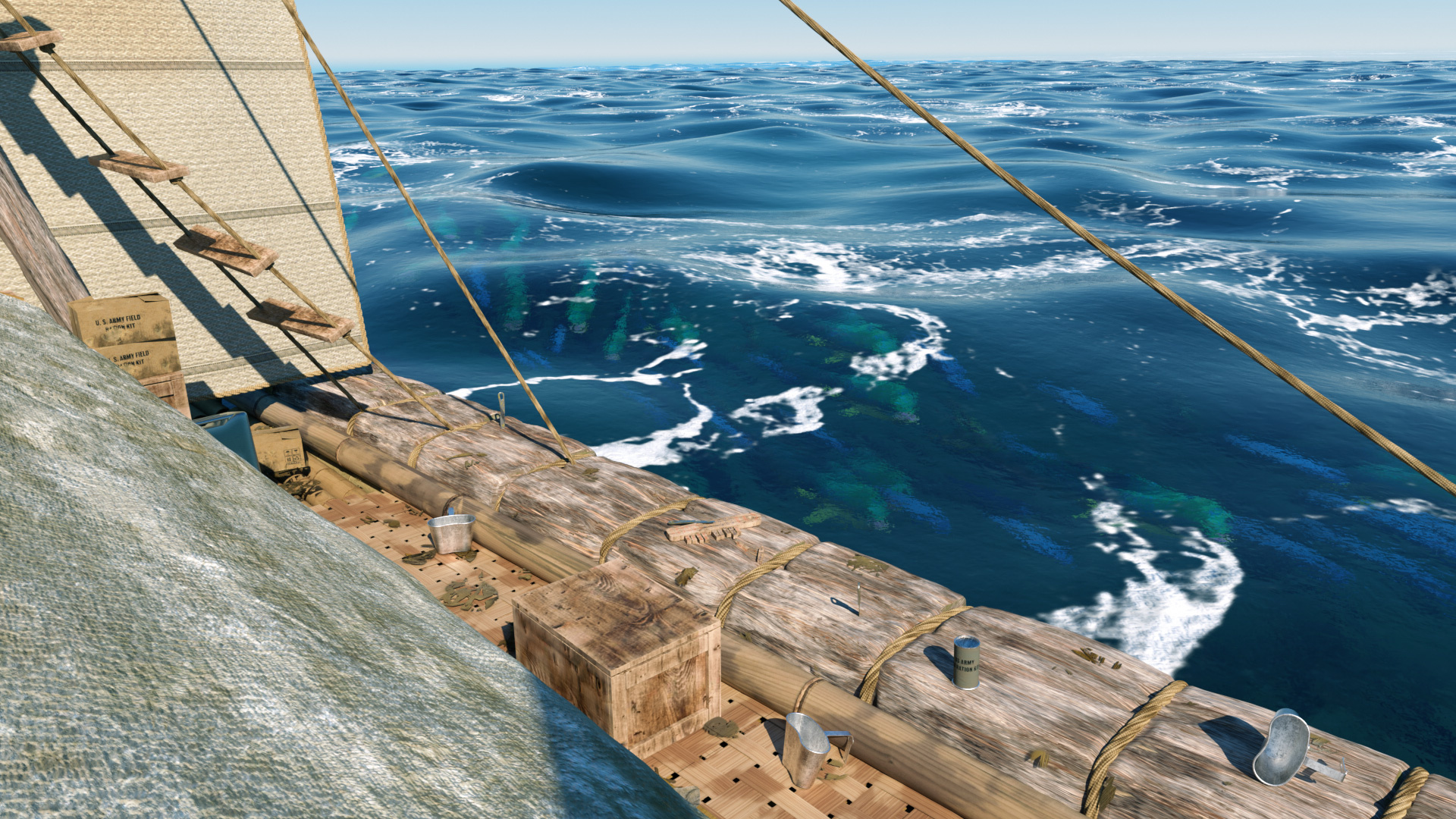 Kon-Tiki, Movie, Sailing across the Pacific, 360 Animated Video, 1920x1080 Full HD Desktop