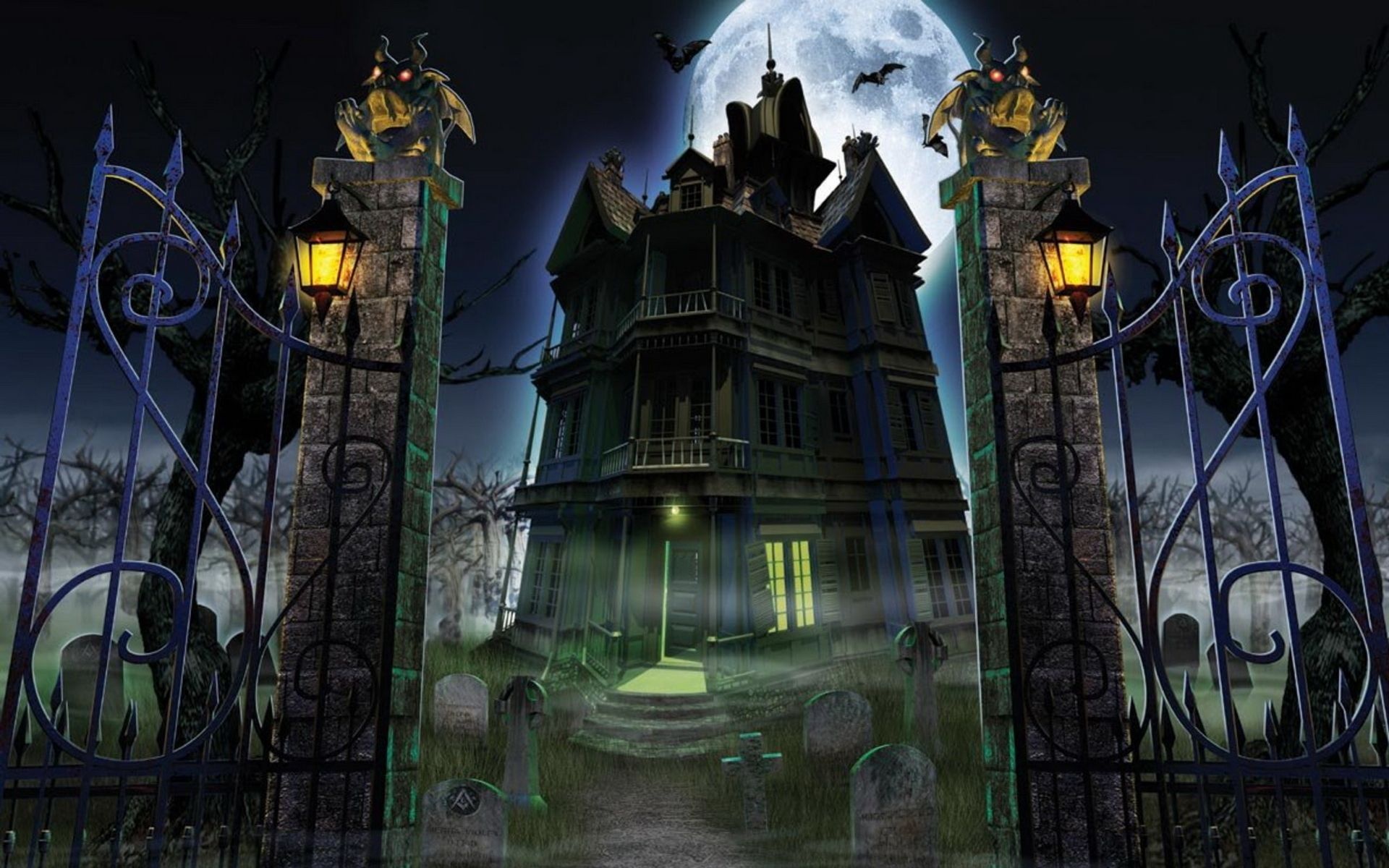 Haunted House, Emma's trend fashion, Haunted mansion wallpaper, 1920x1200 HD Desktop