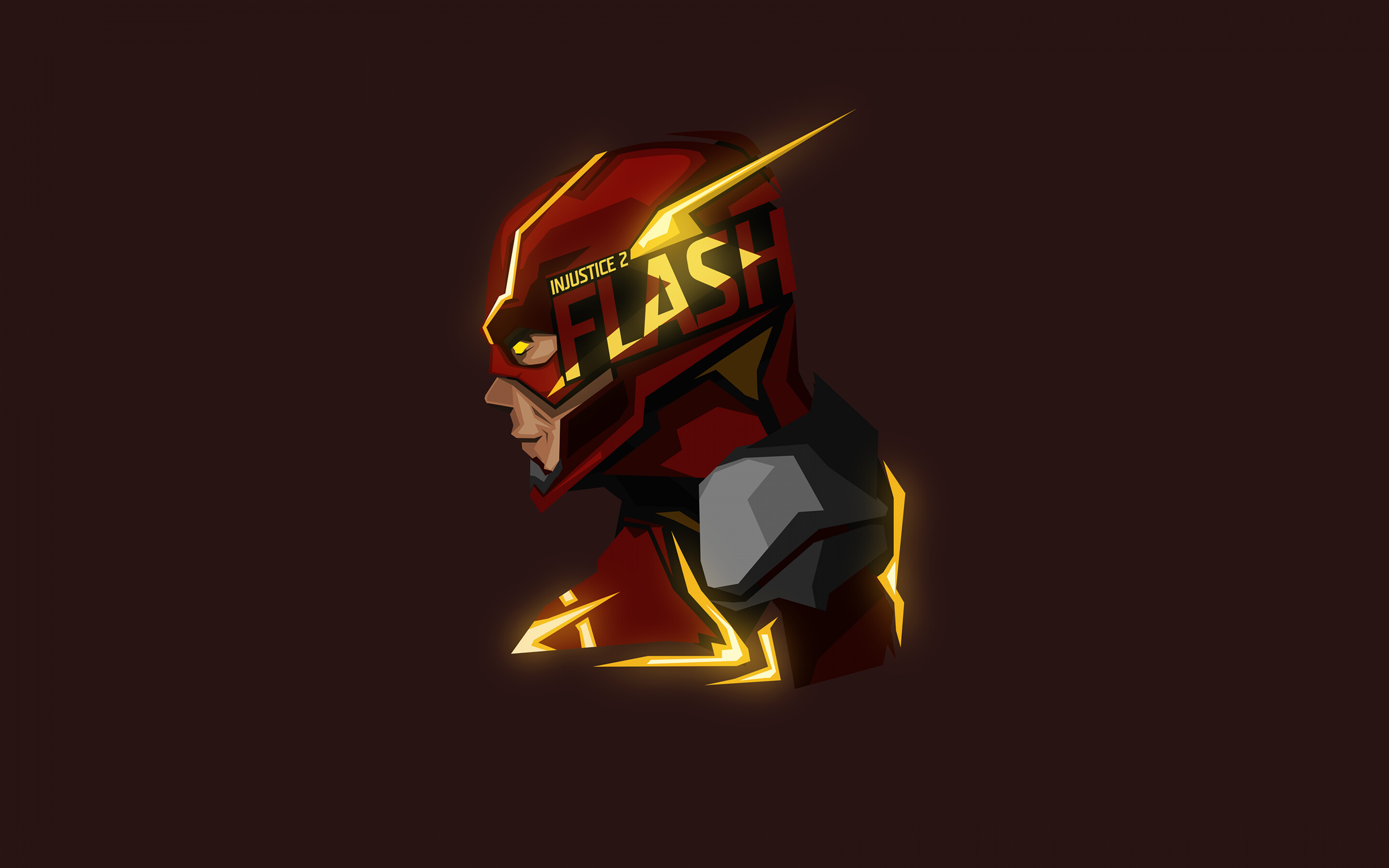 The Flash wallpaper 4K, DC superheroes minimal art, 2880x1800 HD Desktop