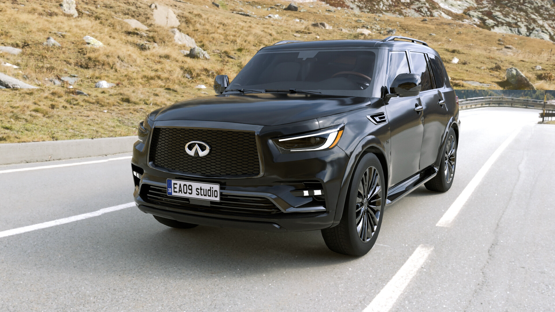 Infiniti QX80, Artistic design, Luxury SUV, Advanced features, 1920x1080 Full HD Desktop