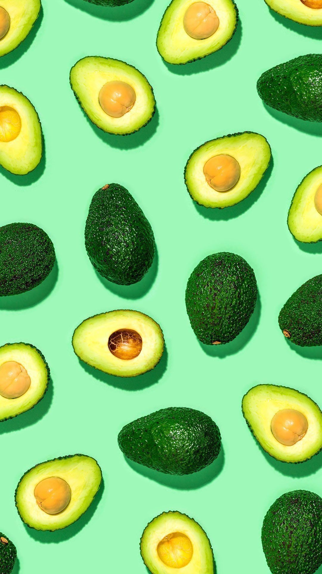 Green fruit wallpaper, Avocado aesthetics, Nature-inspired visuals, Creative design, 1080x1920 Full HD Phone