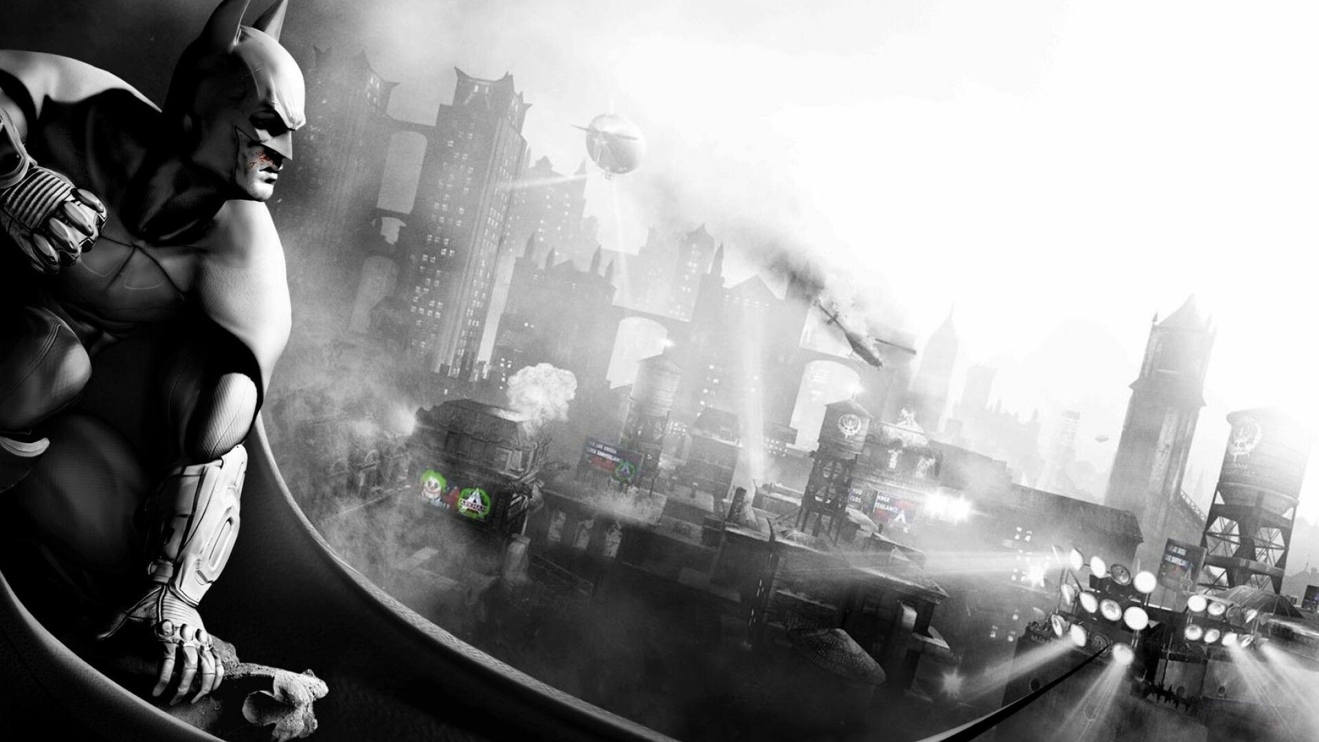 Batman: Arkham City, 1080p wallpaper, Widescreen format, Desktop art, 1920x1080 Full HD Desktop