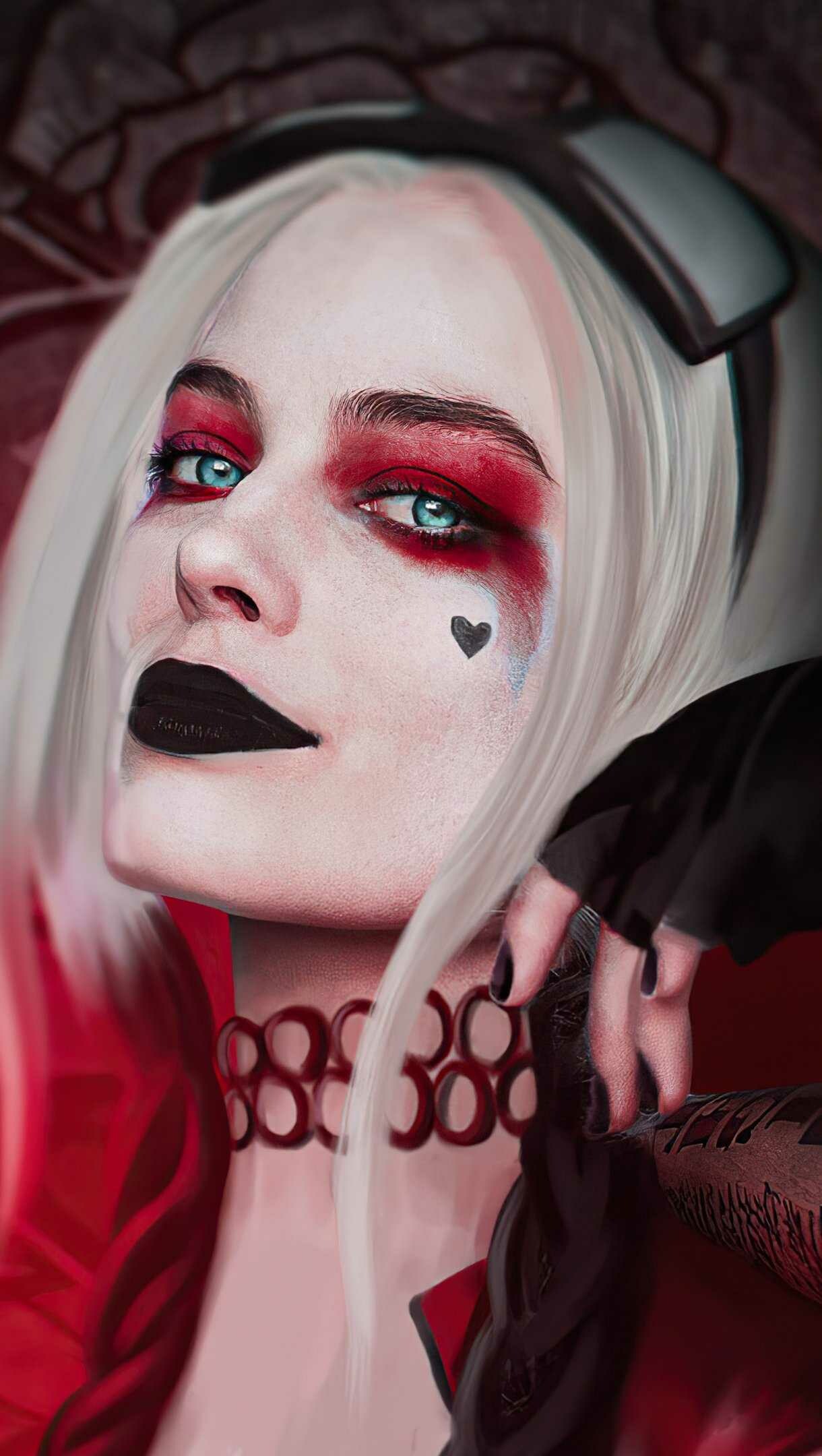 Harley Quinn, 4K wallpaper, 1220x2160 HD Phone