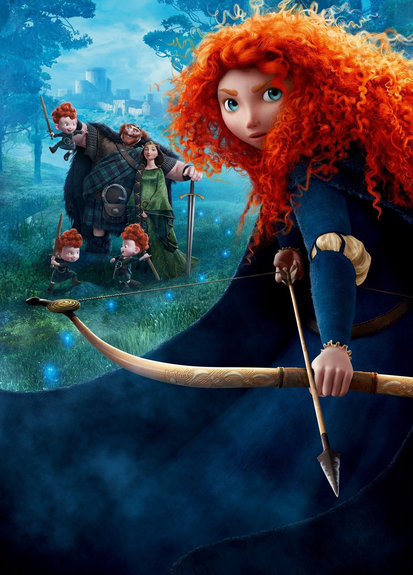 Queen Elinor and King Fergus, Princess Merida (Brave) Wallpaper, 1440x2000 HD Phone