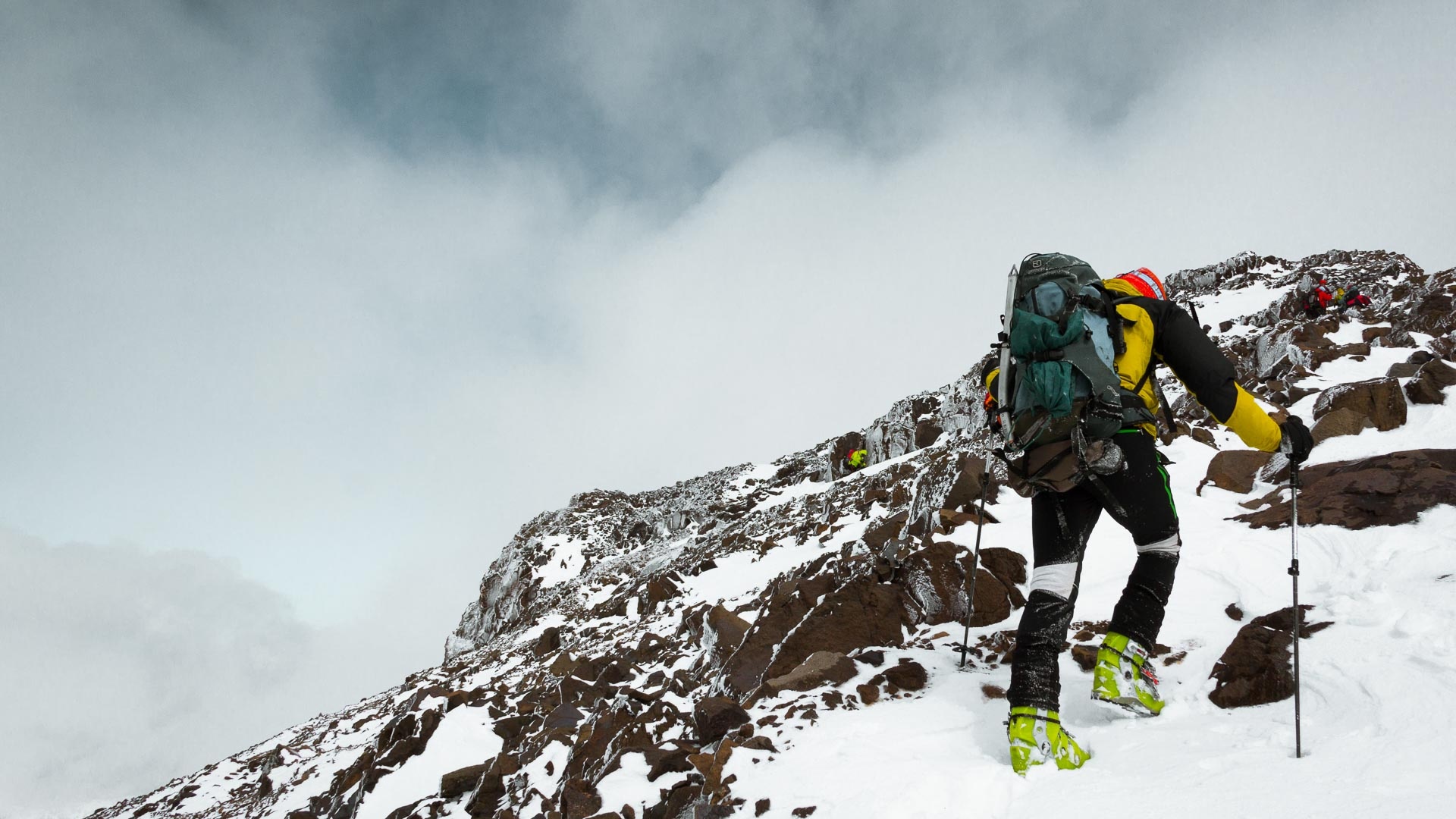 Mount Toubkal, Skiing in Morocco, Jebel Toubkal peak, Atlas mountains, 1920x1080 Full HD Desktop