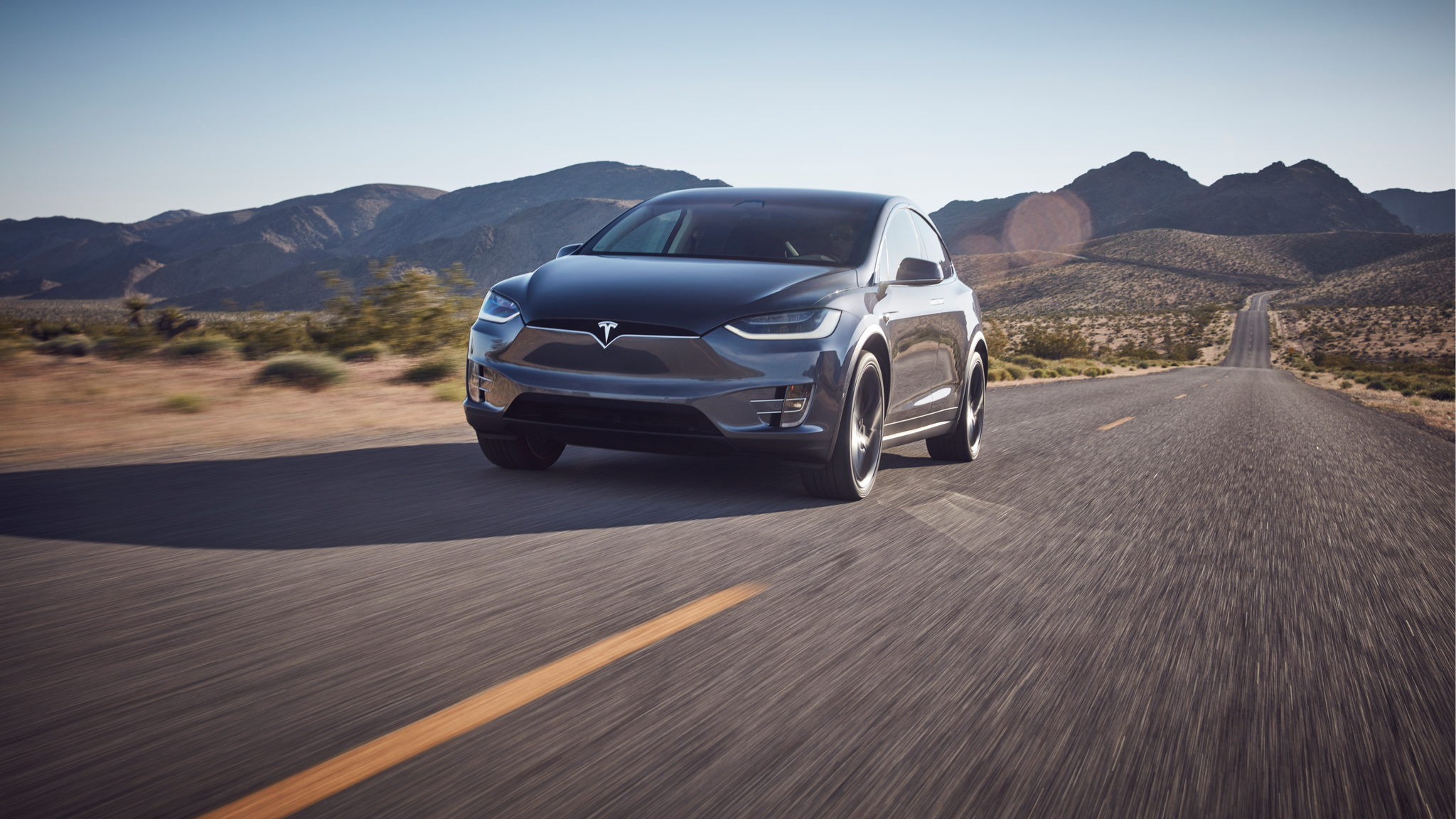 Highway, Tesla Model X Wallpaper, 2050x1160 HD Desktop