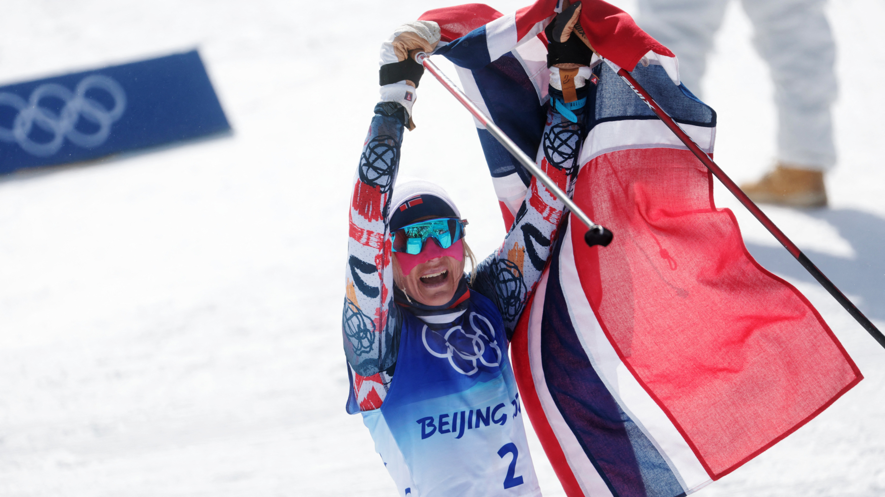 Therese Johaug, Jo ski de fond, 30 km claudel, Skiing champion, 3000x1690 HD Desktop