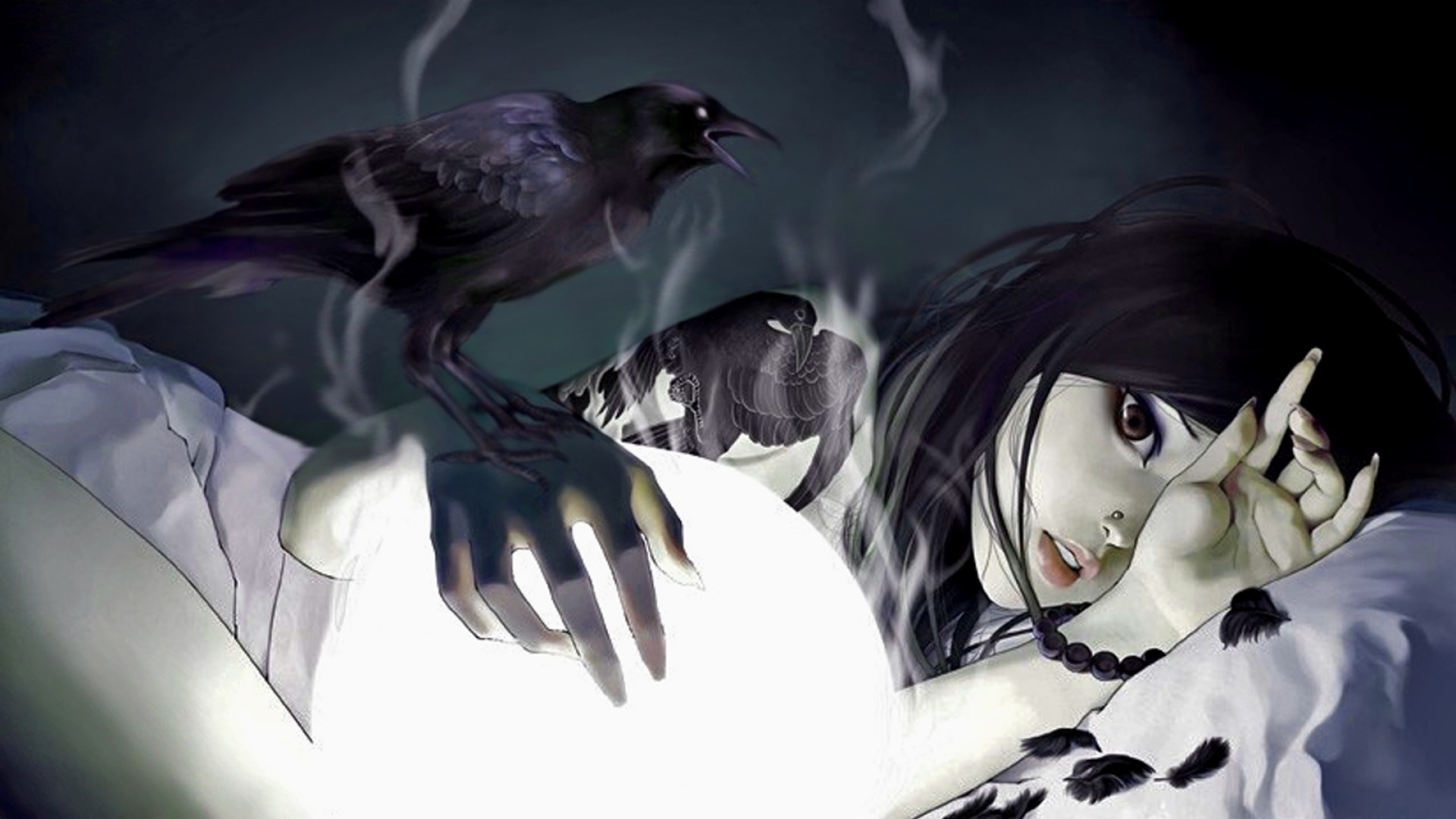 Gothic Anime, Gothic anime girl, Dark character, Gothic aesthetic, 1920x1080 Full HD Desktop