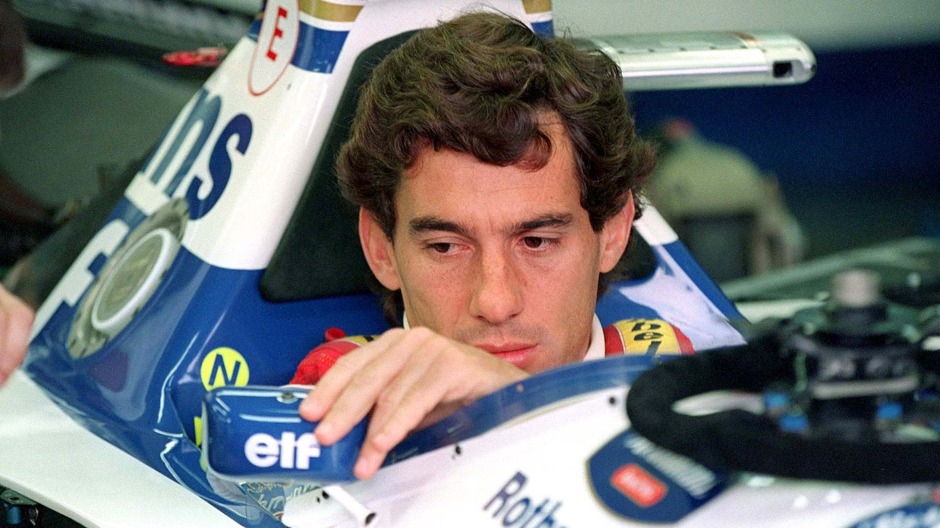 Ayrton Senna, Williams FW16 cockpit, Rothmans Williams Renault livery, Full HD Desktop wallpaper