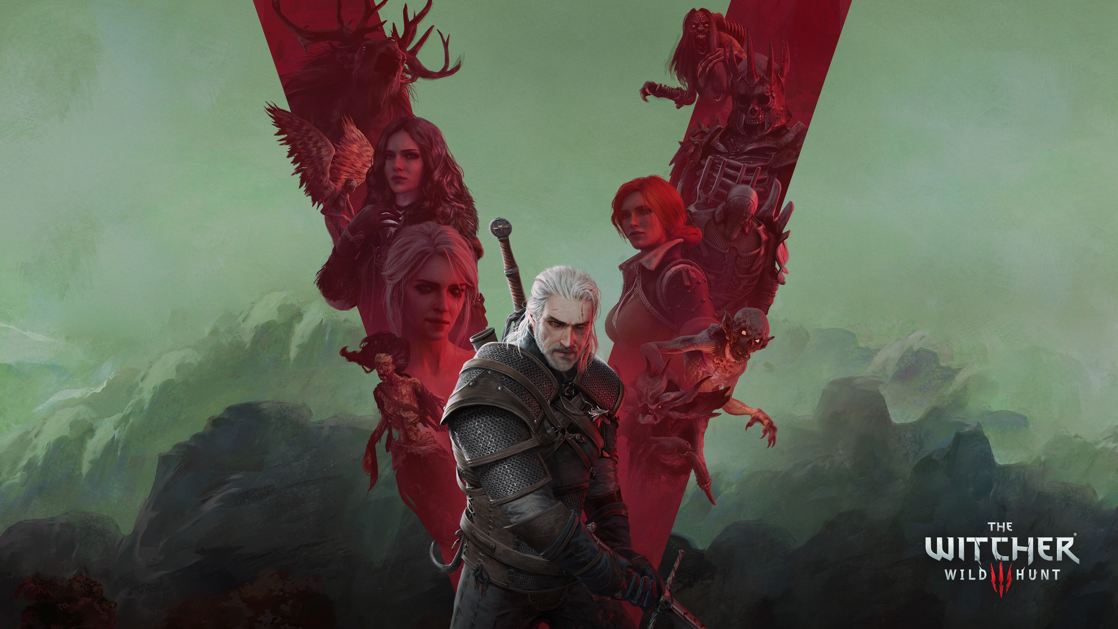 The Witcher gaming, Geralt of Rivia, Yennefer of Vengerberg, Ultra HD imagery, 3840x2160 4K Desktop