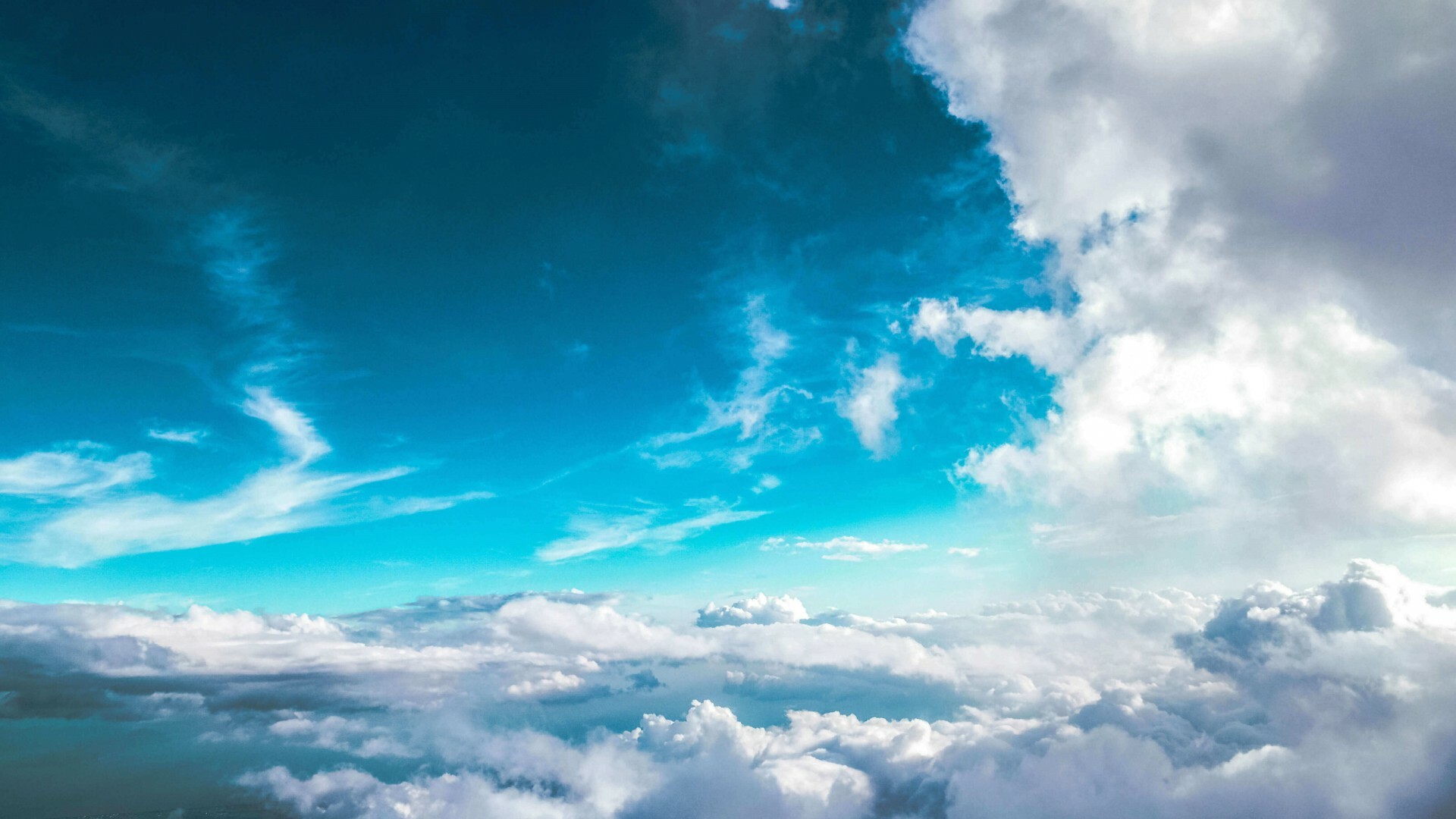 Blue sky and clouds, HD wallpaper, Tranquil backdrop, Peaceful scene, 1920x1080 Full HD Desktop