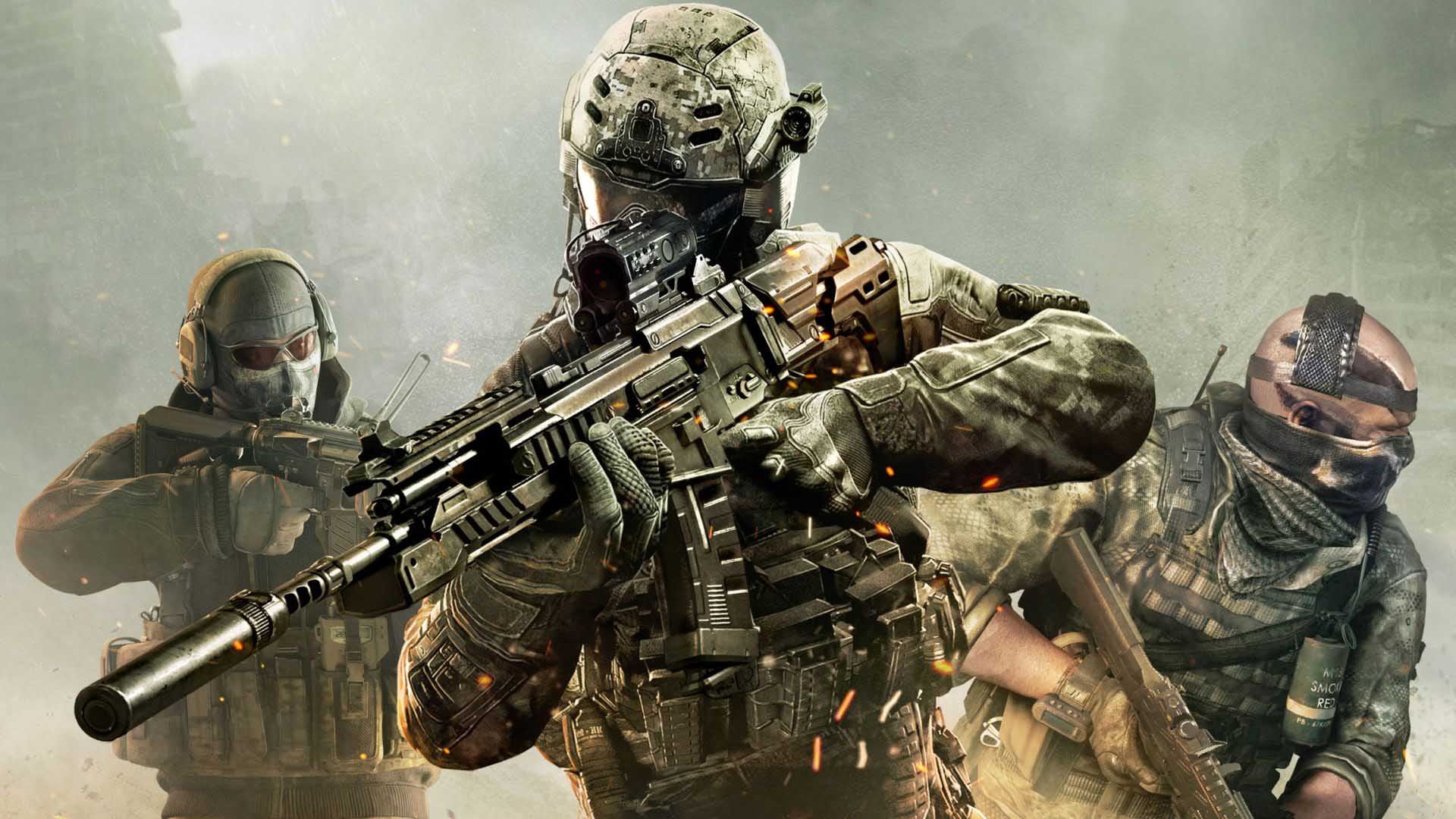 Simon Ghost Riley, Call of Duty: Mobile, suppressed assault rifle, Full HD Desktop wallpaper