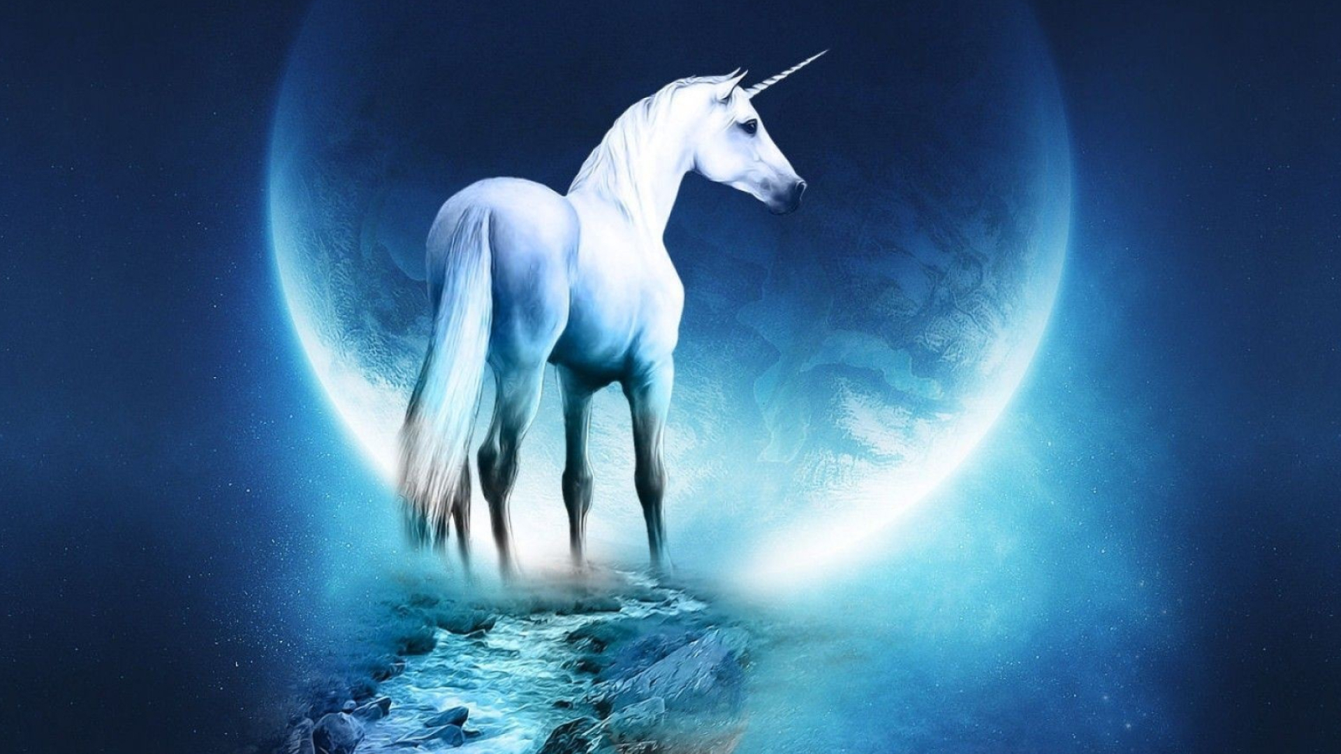 Unicorn wallpaper, Captivating charm, Mythical creature, Imaginative art, 1920x1080 Full HD Desktop
